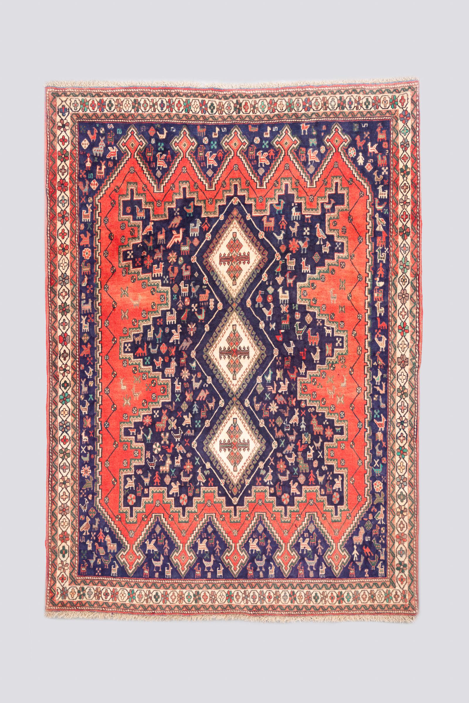 Vintage Afshar Panj Kaleh Carpet 3.2 SQM