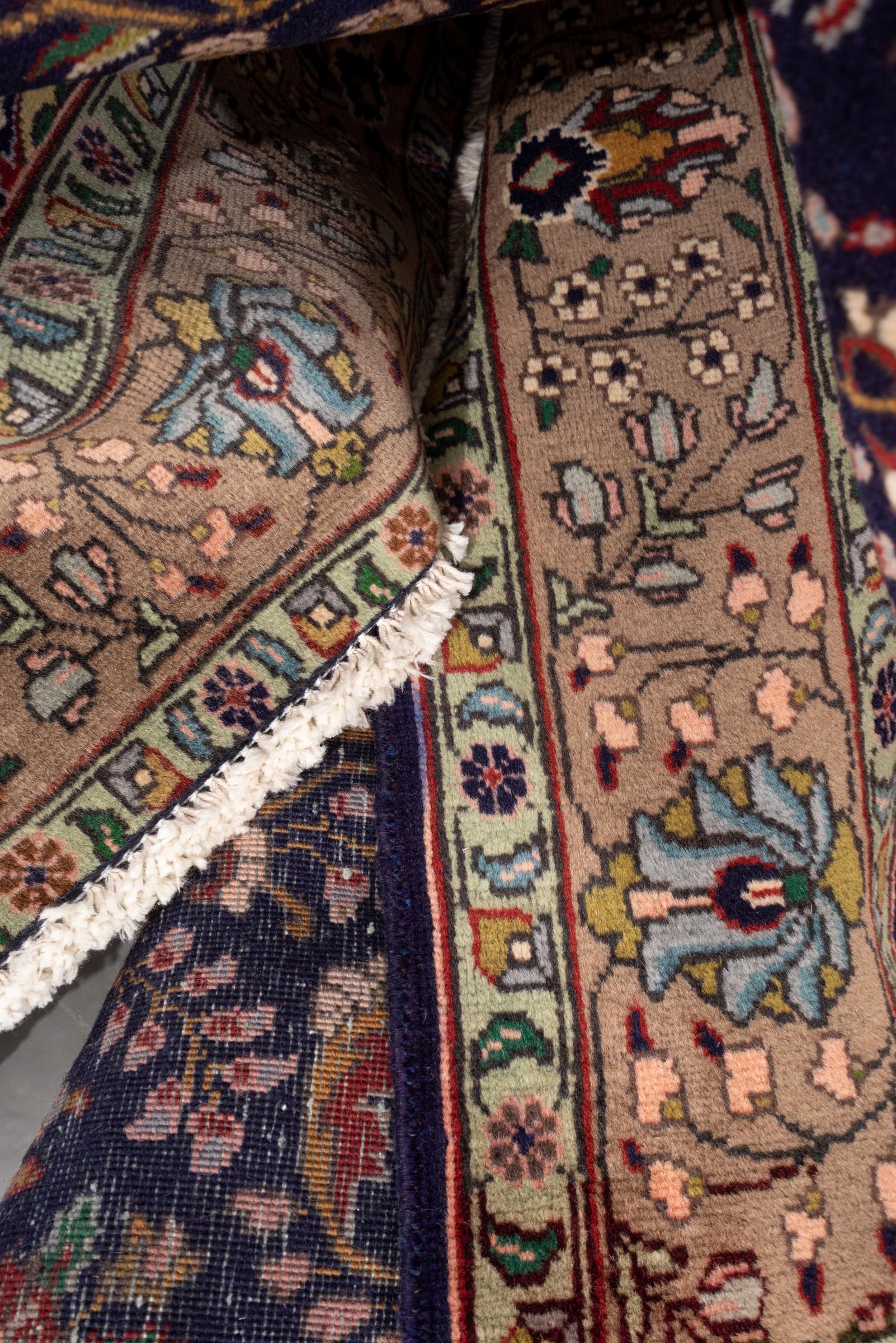 Vintage Tabriz fine Lachak Toranj Persian Rug