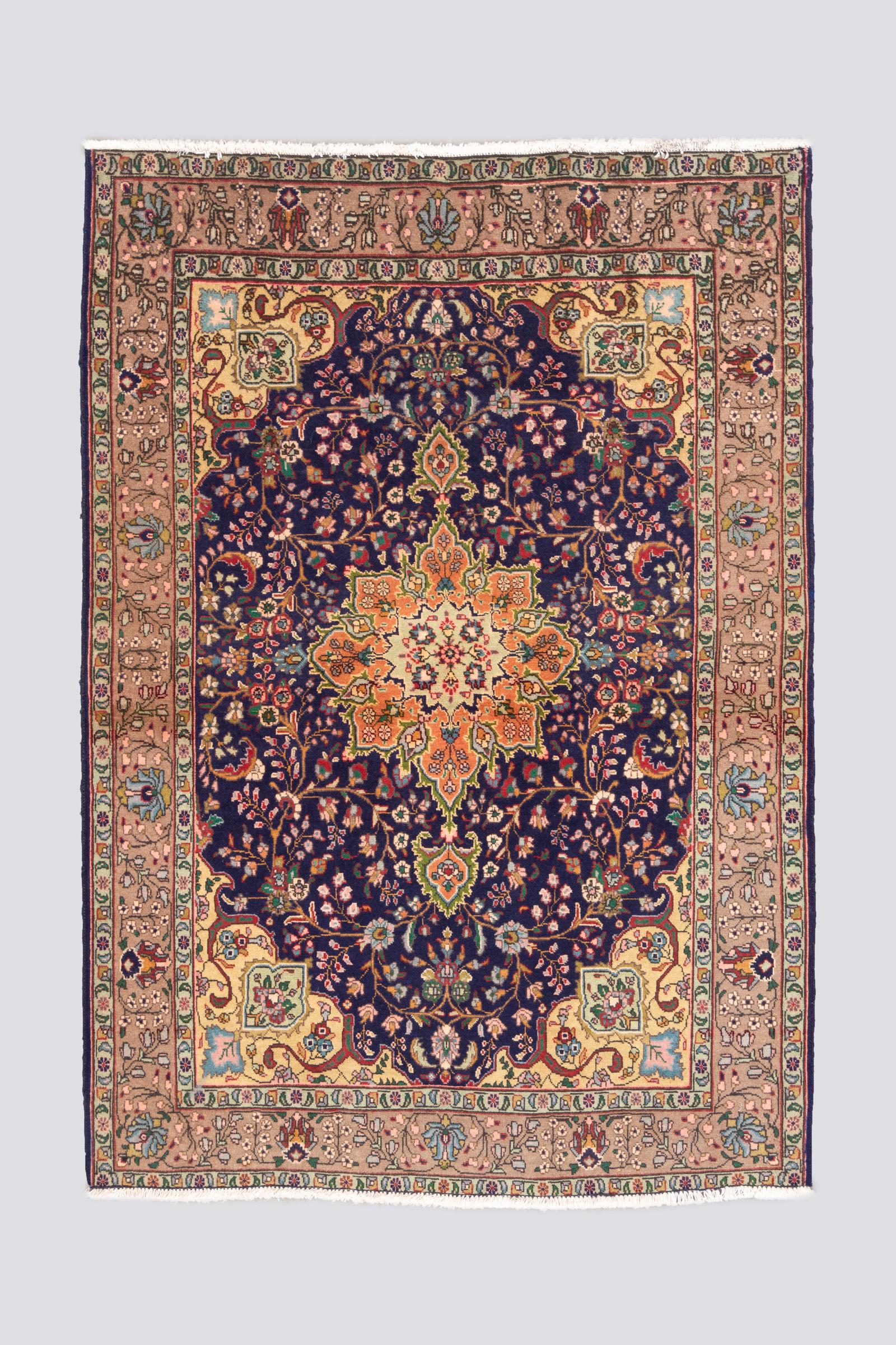 Semi Antique Tabriz fine Lachak Toranj Carpet 1.5SQM