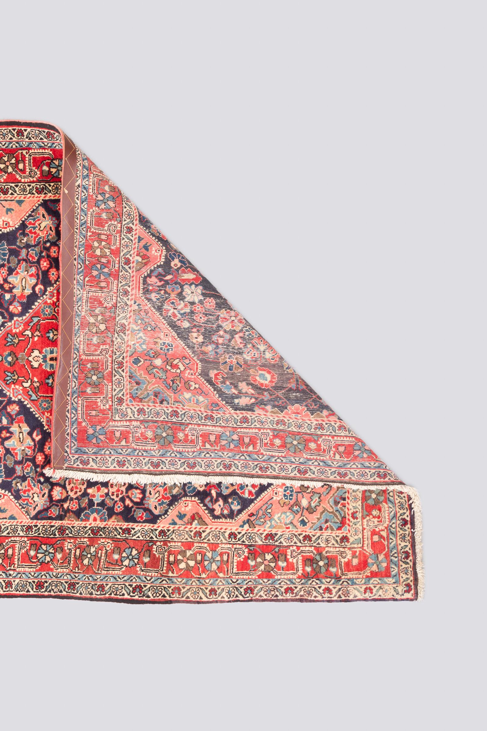 Vintage Malayer floral Lachak Toranj Persian Rug