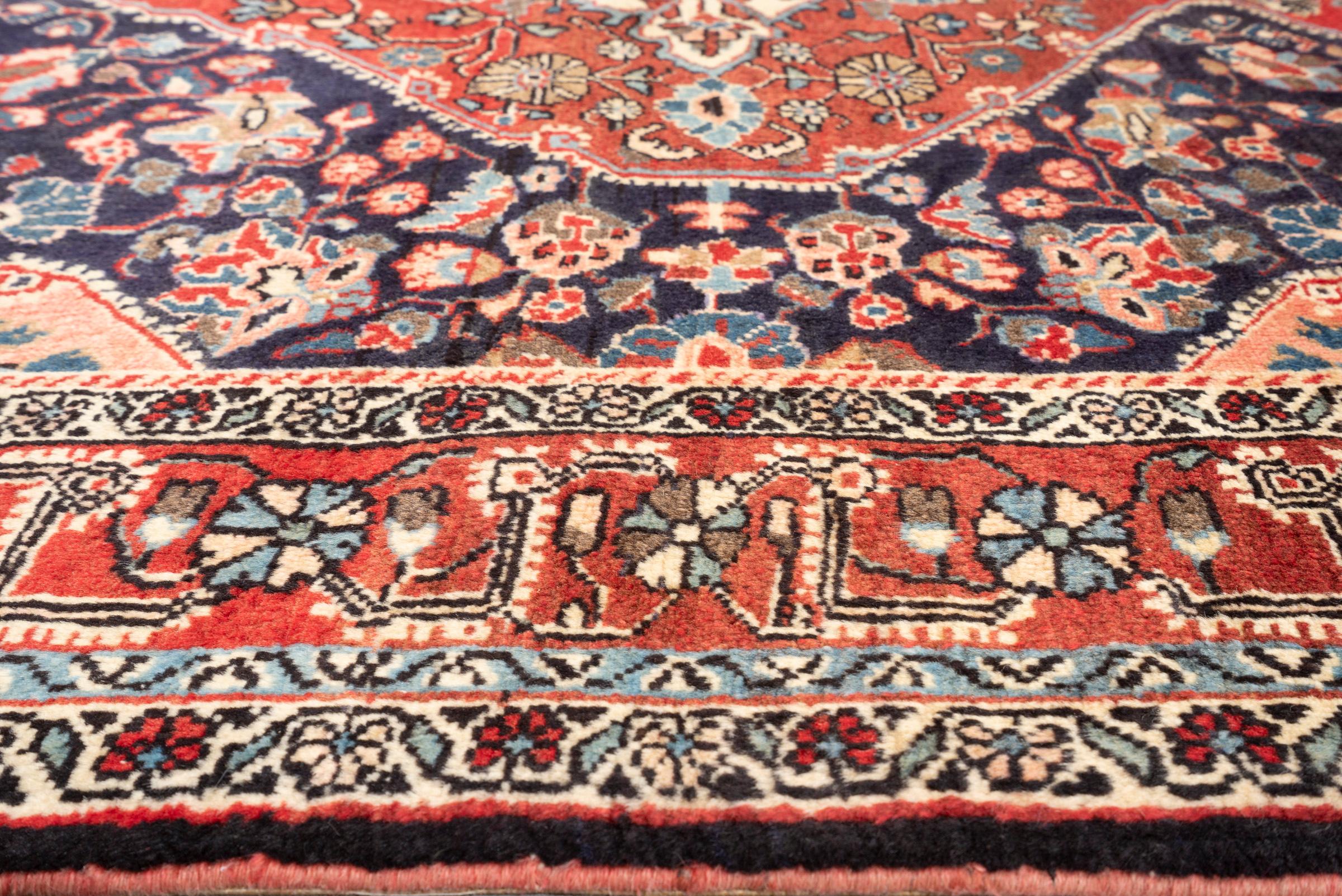 Vintage Malayer floral Lachak Toranj Persian Rug