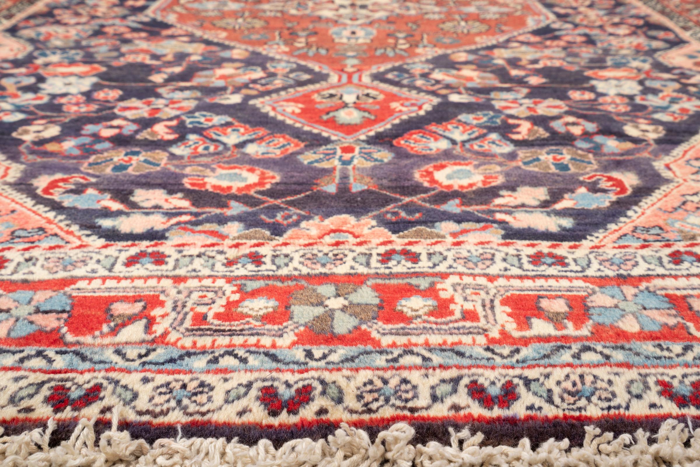 Vintage Malayer floral Lachak Toranj Persian Rug