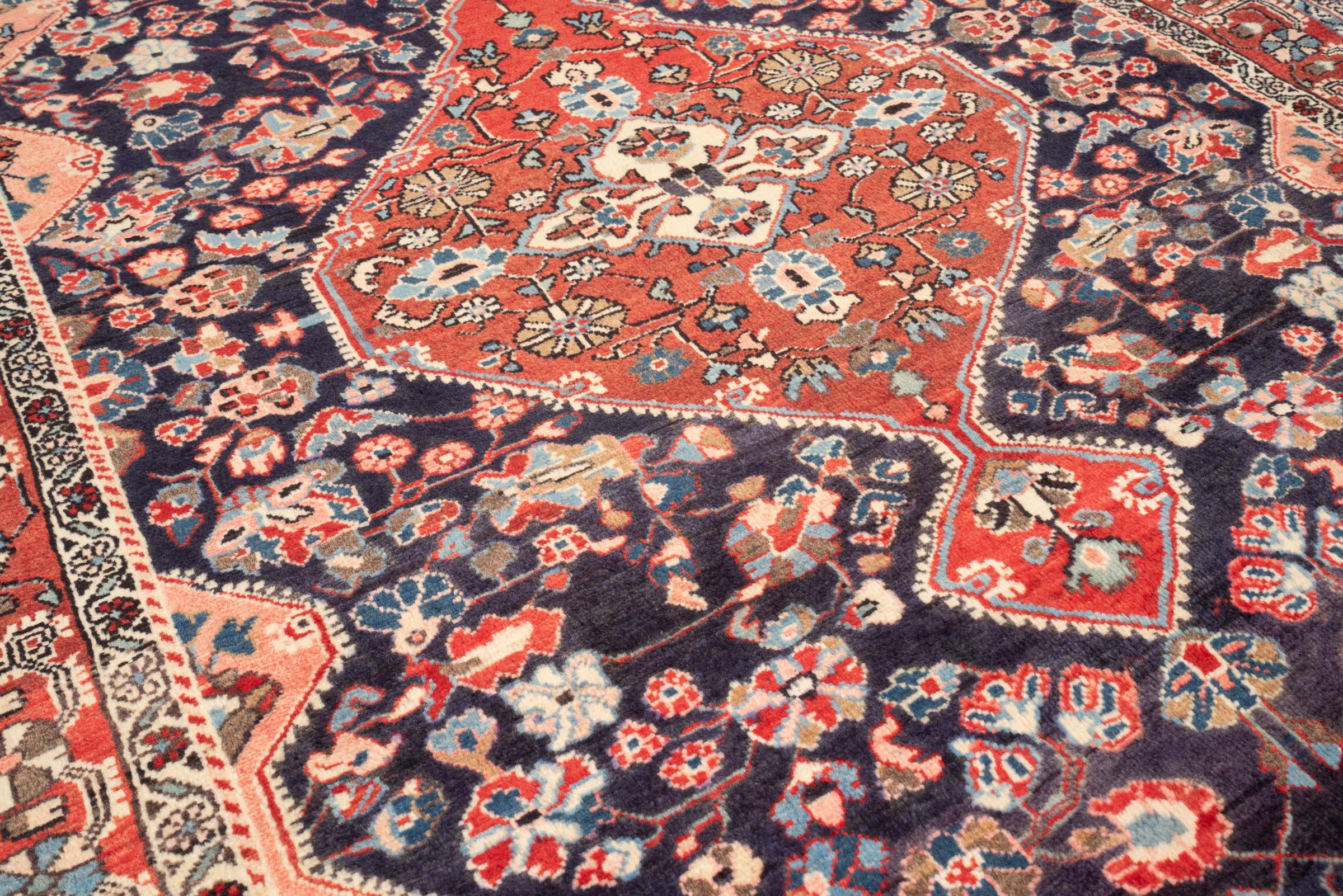 Vintage Malayer floral Lachak Toranj Persian Rug