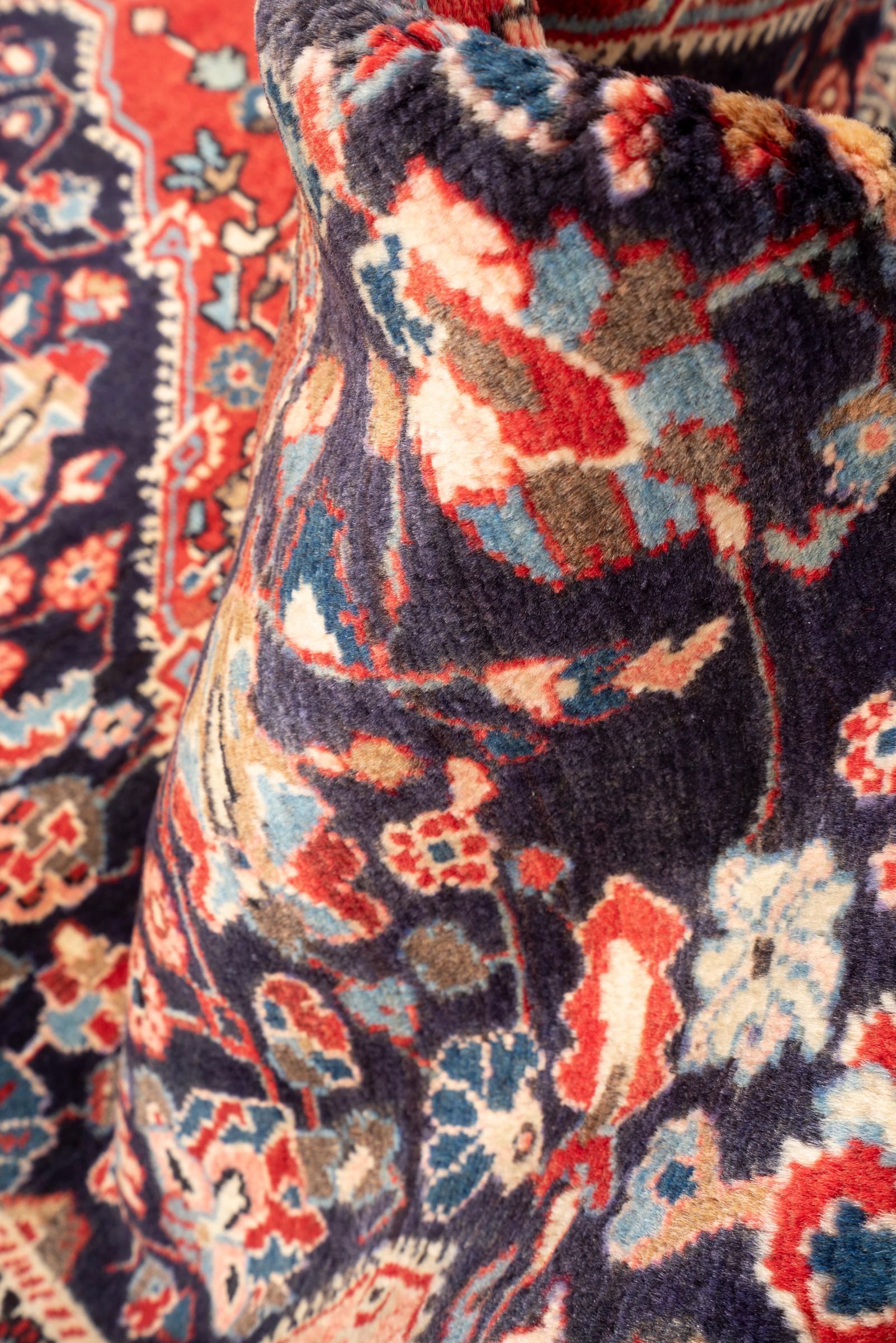 Vintage Malayer floral Lachak Toranj Persian Rug