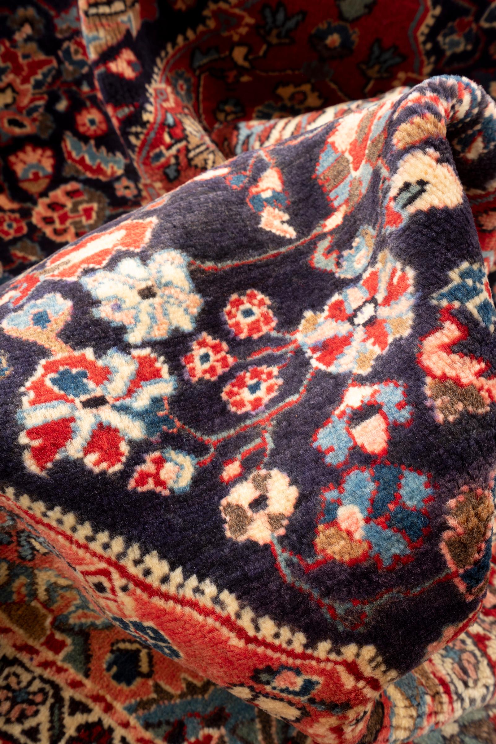 Vintage Malayer floral Lachak Toranj Persian Rug