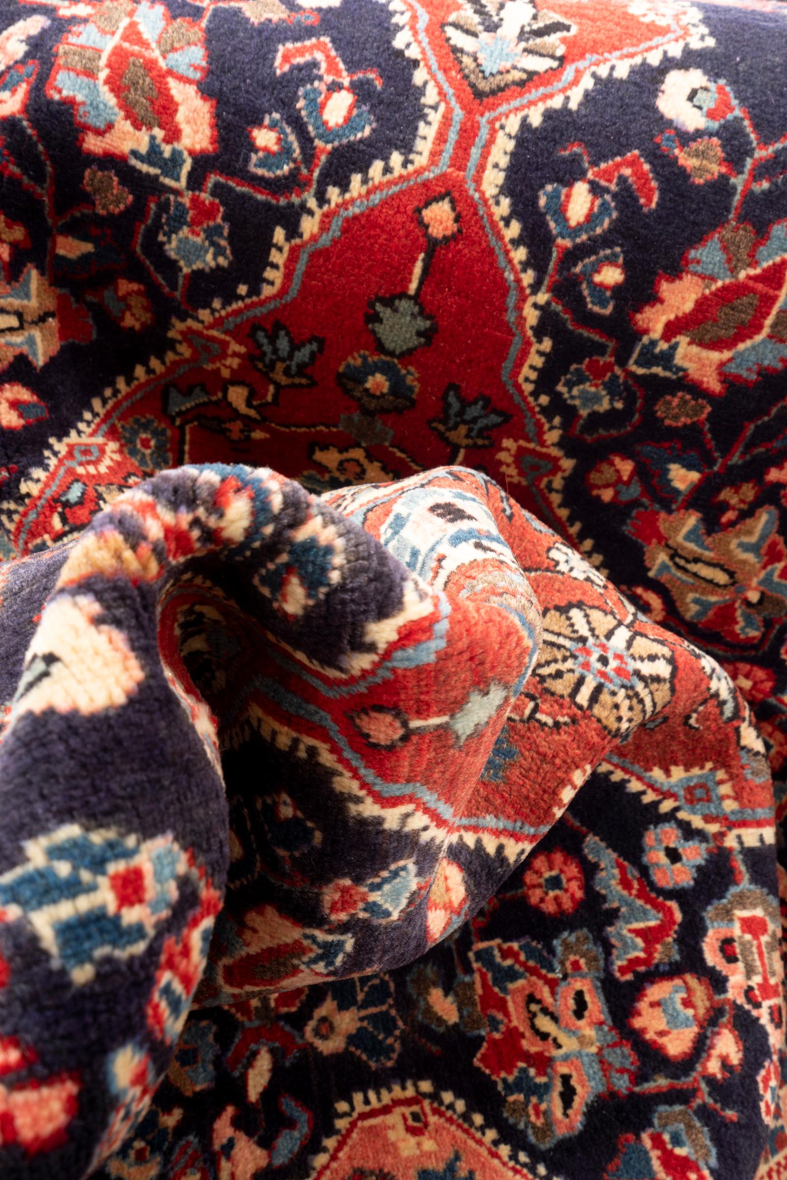 Vintage Malayer floral Lachak Toranj Persian Rug