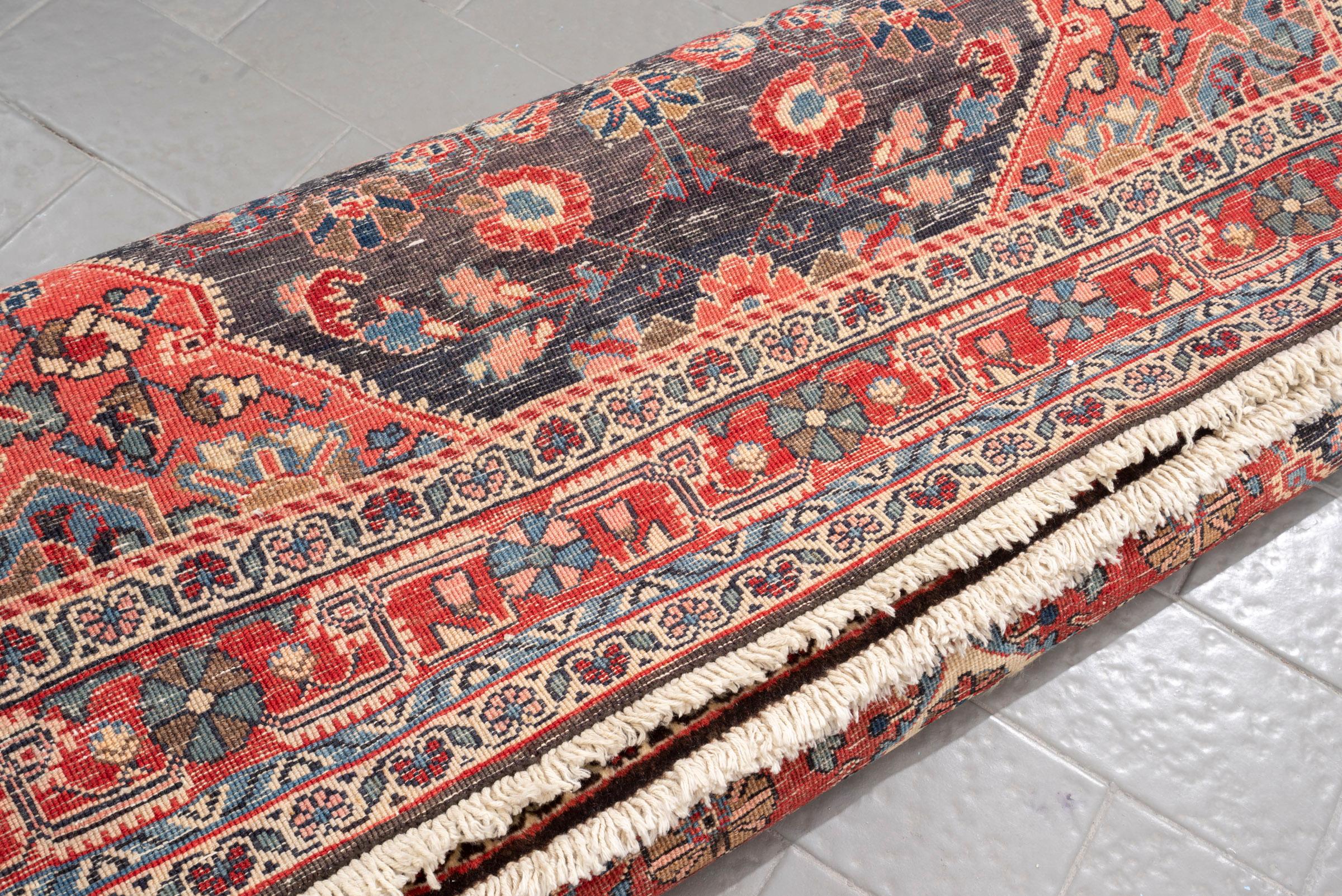 Vintage Malayer floral Lachak Toranj Persian Rug