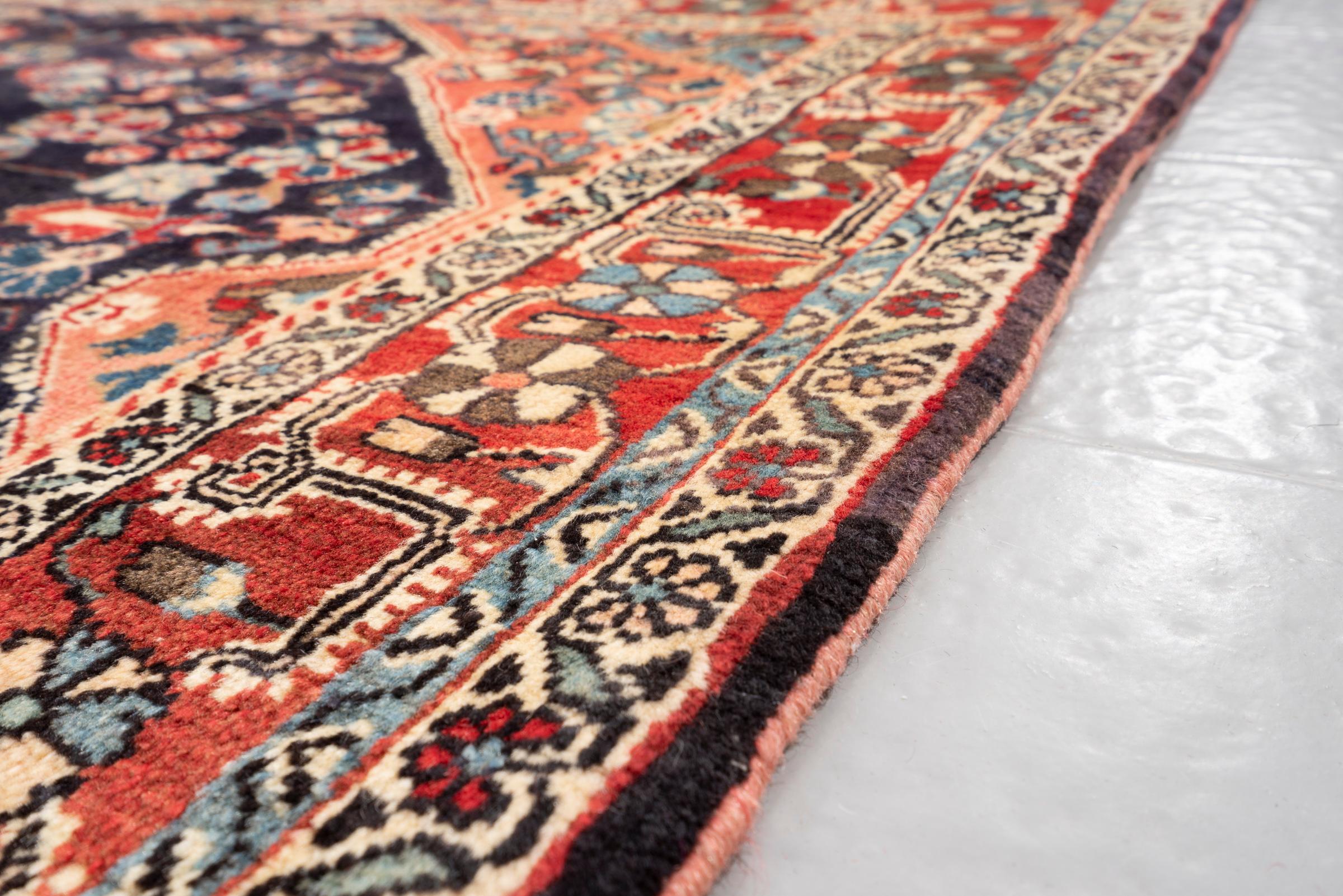 Vintage Malayer floral Lachak Toranj Persian Rug
