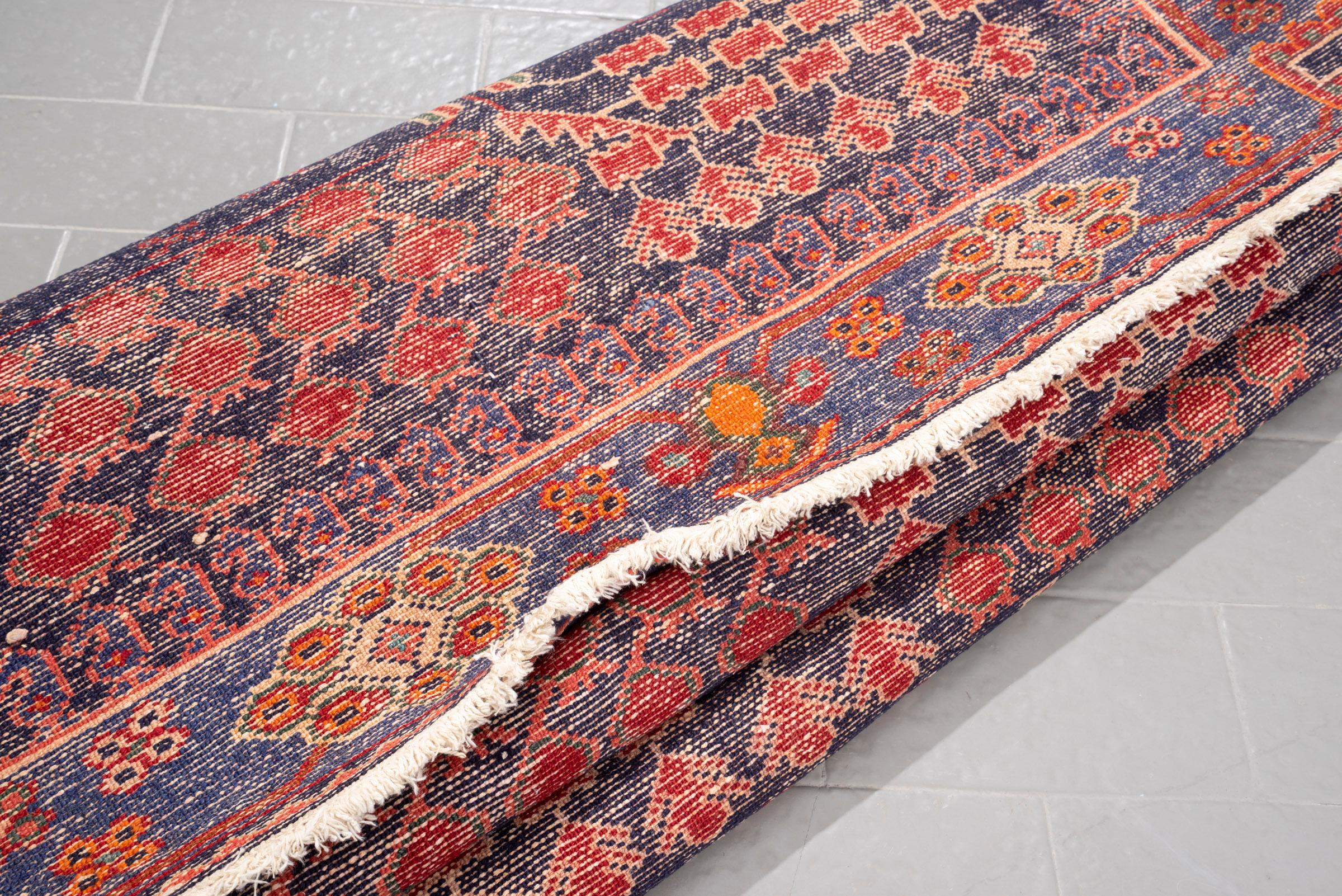 Vintage Saveh birds Persian Runner Rug