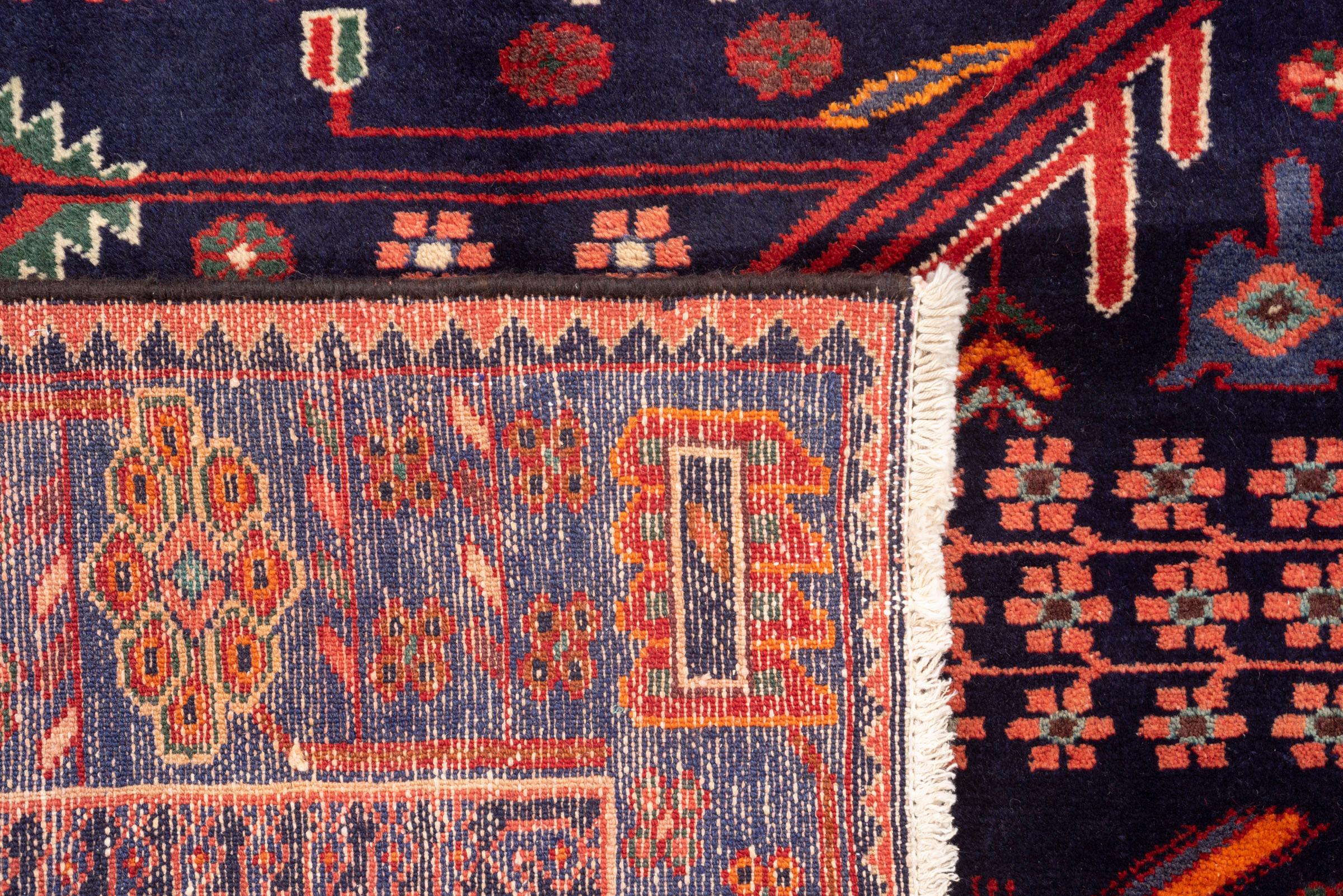 Vintage Saveh birds Persian Runner Rug