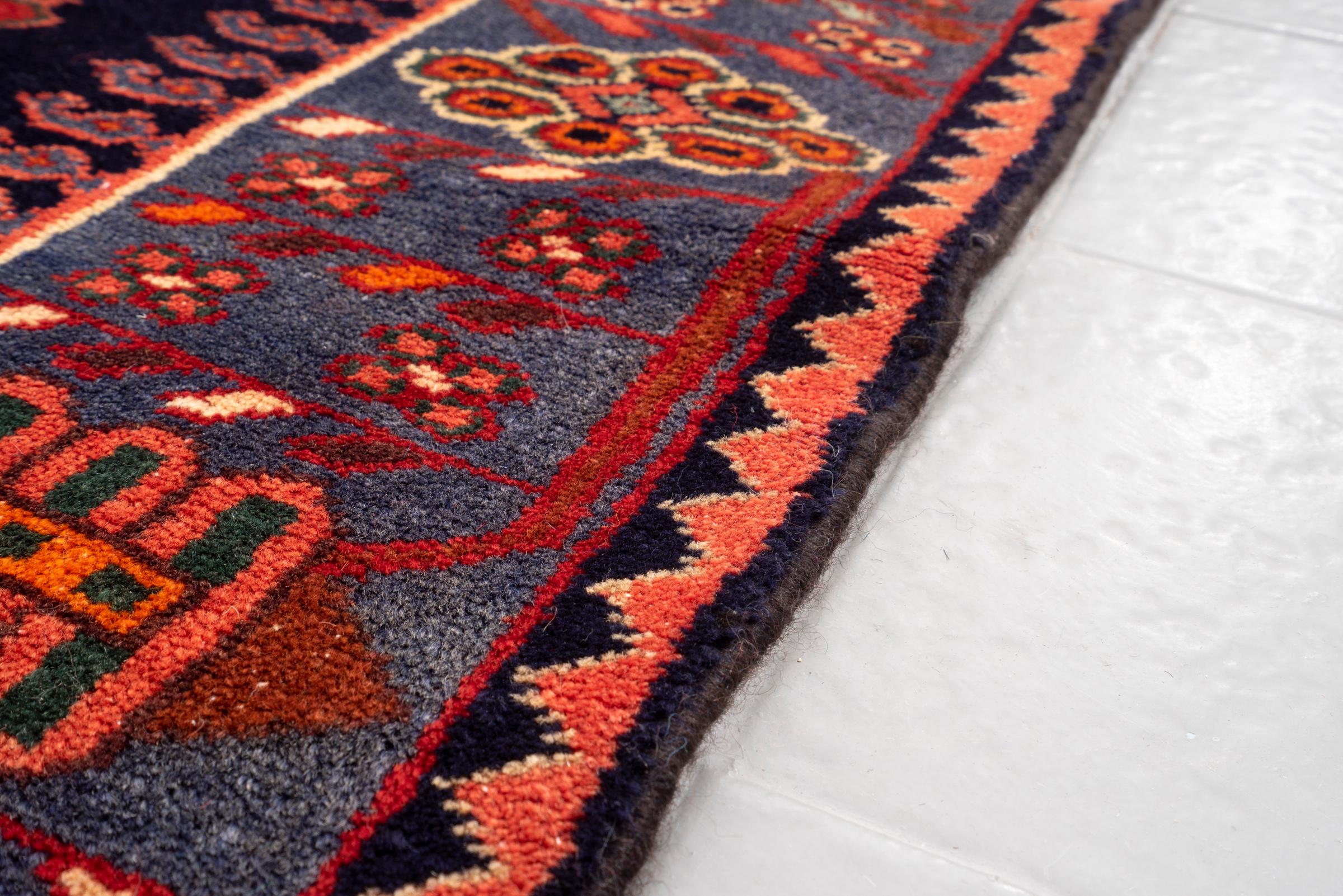 Vintage Saveh birds Persian Runner Rug