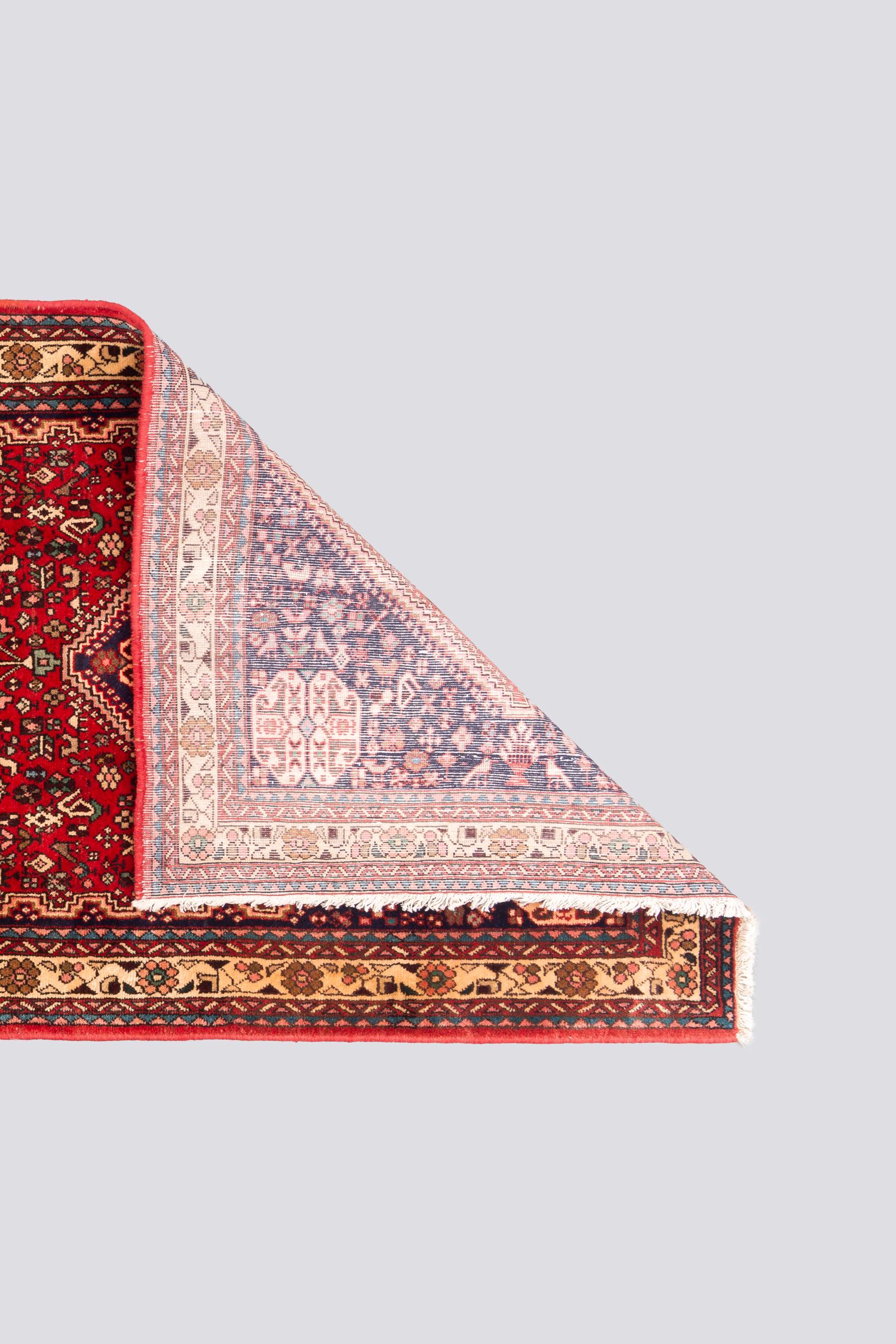 Vintage Abade Qashqai Se Toranj Persian Runner Rug