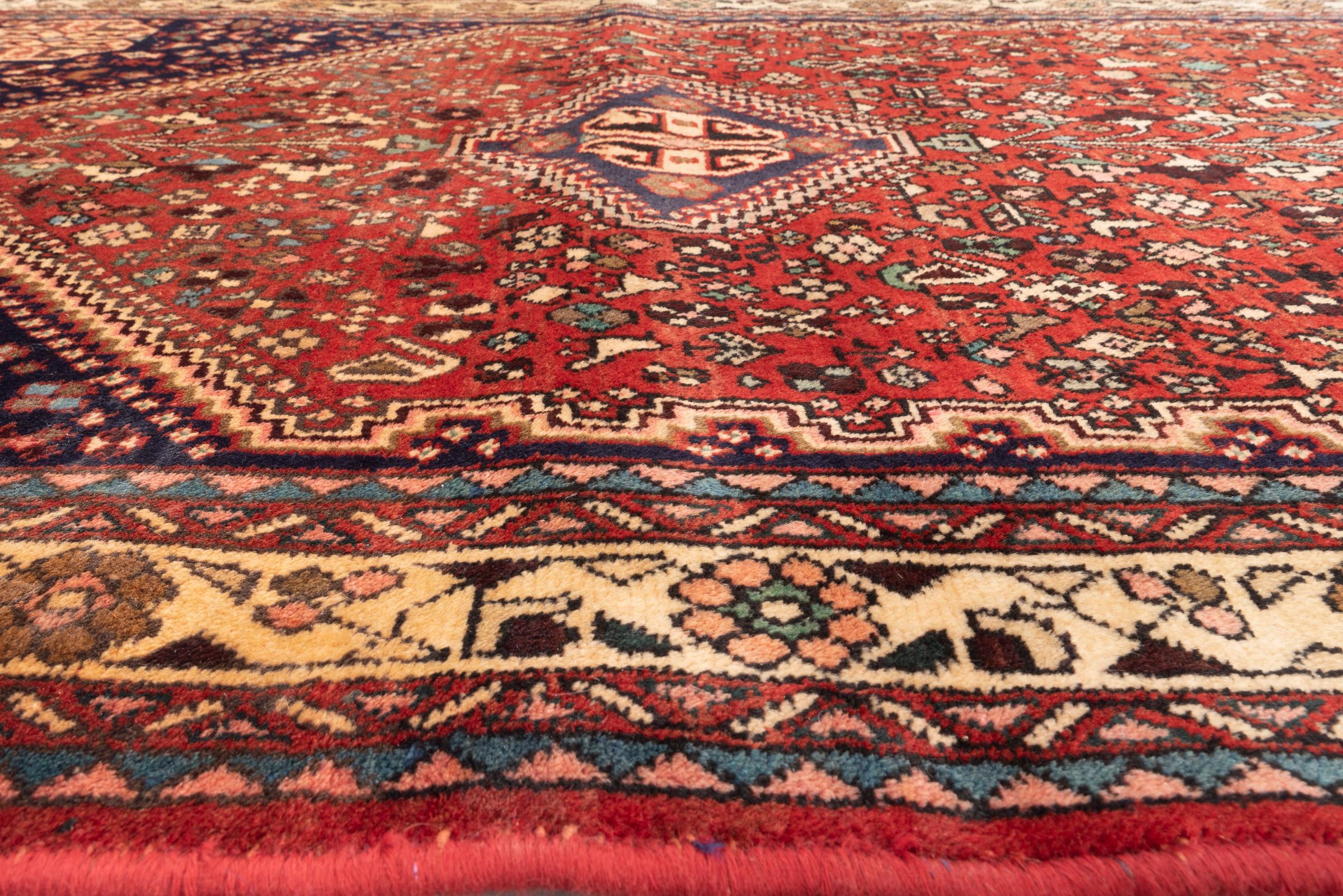 Vintage Abade Qashqai Se Toranj Persian Runner Rug