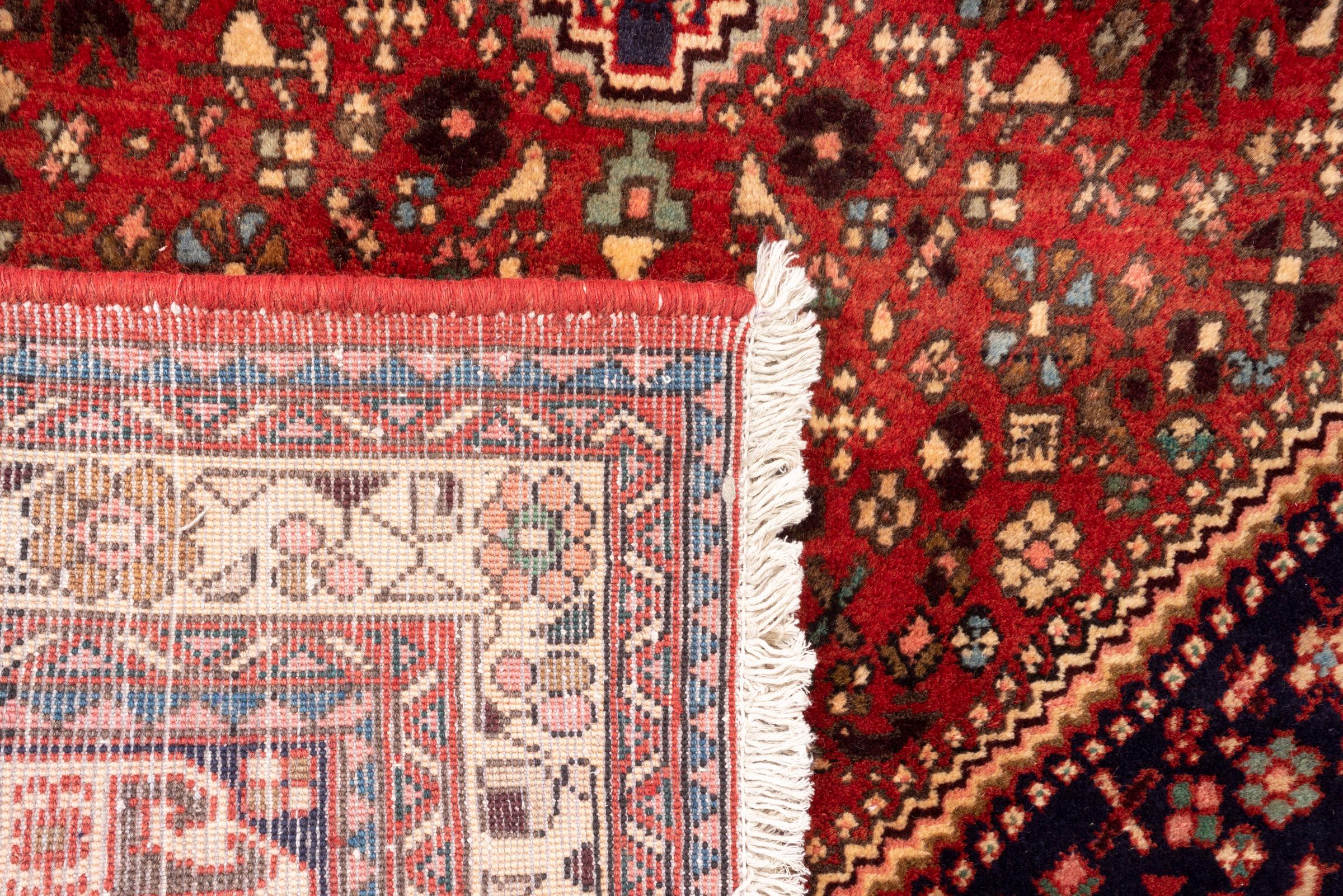 Vintage Abade Qashqai Se Toranj Persian Runner Rug