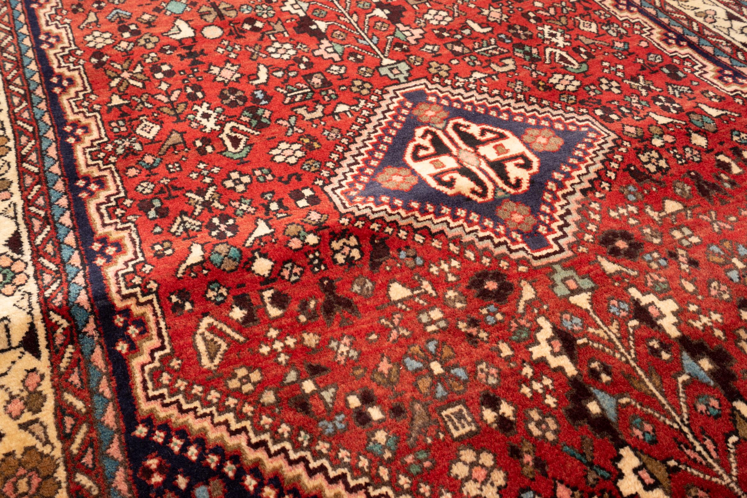 Vintage Abade Qashqai Se Toranj Persian Runner Rug