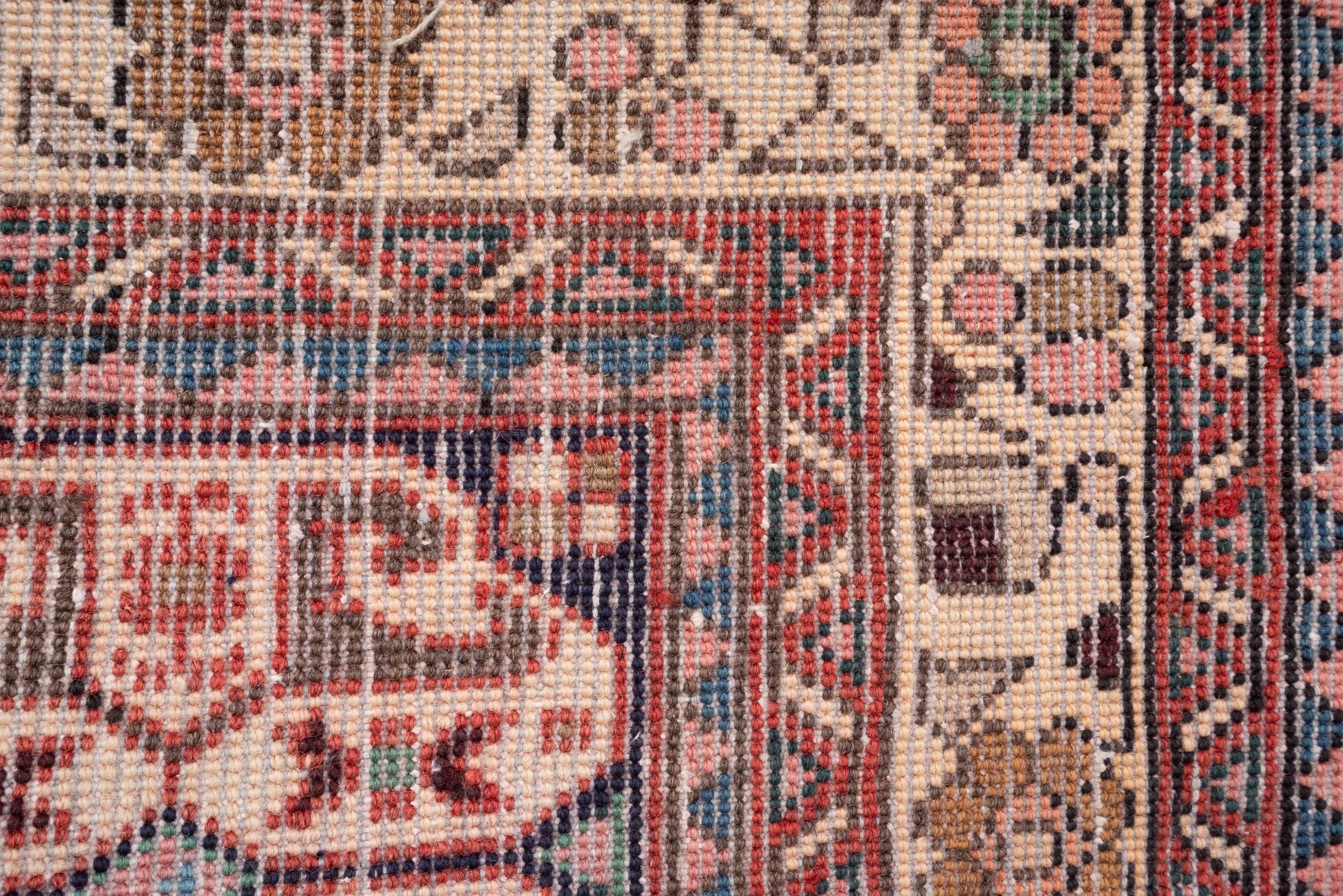 Vintage Abade Qashqai Se Toranj Persian Runner Rug