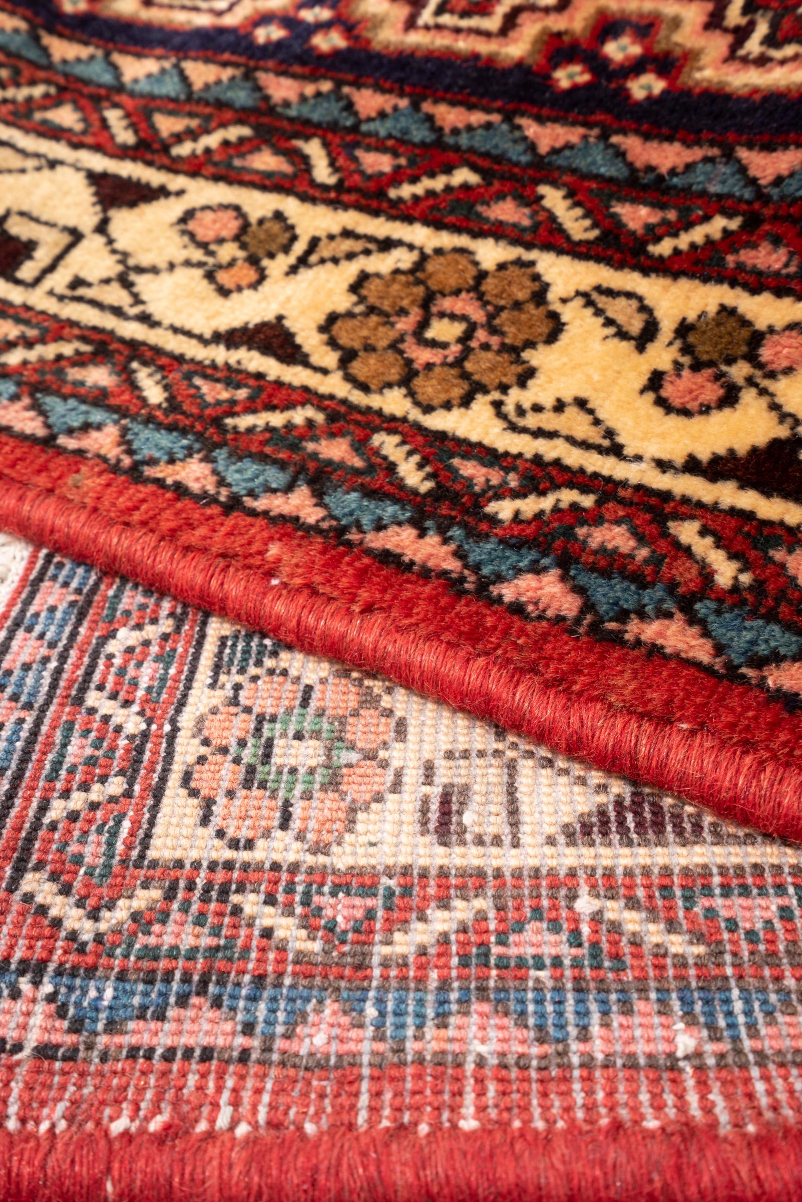 Vintage Abade Qashqai Se Toranj Persian Runner Rug