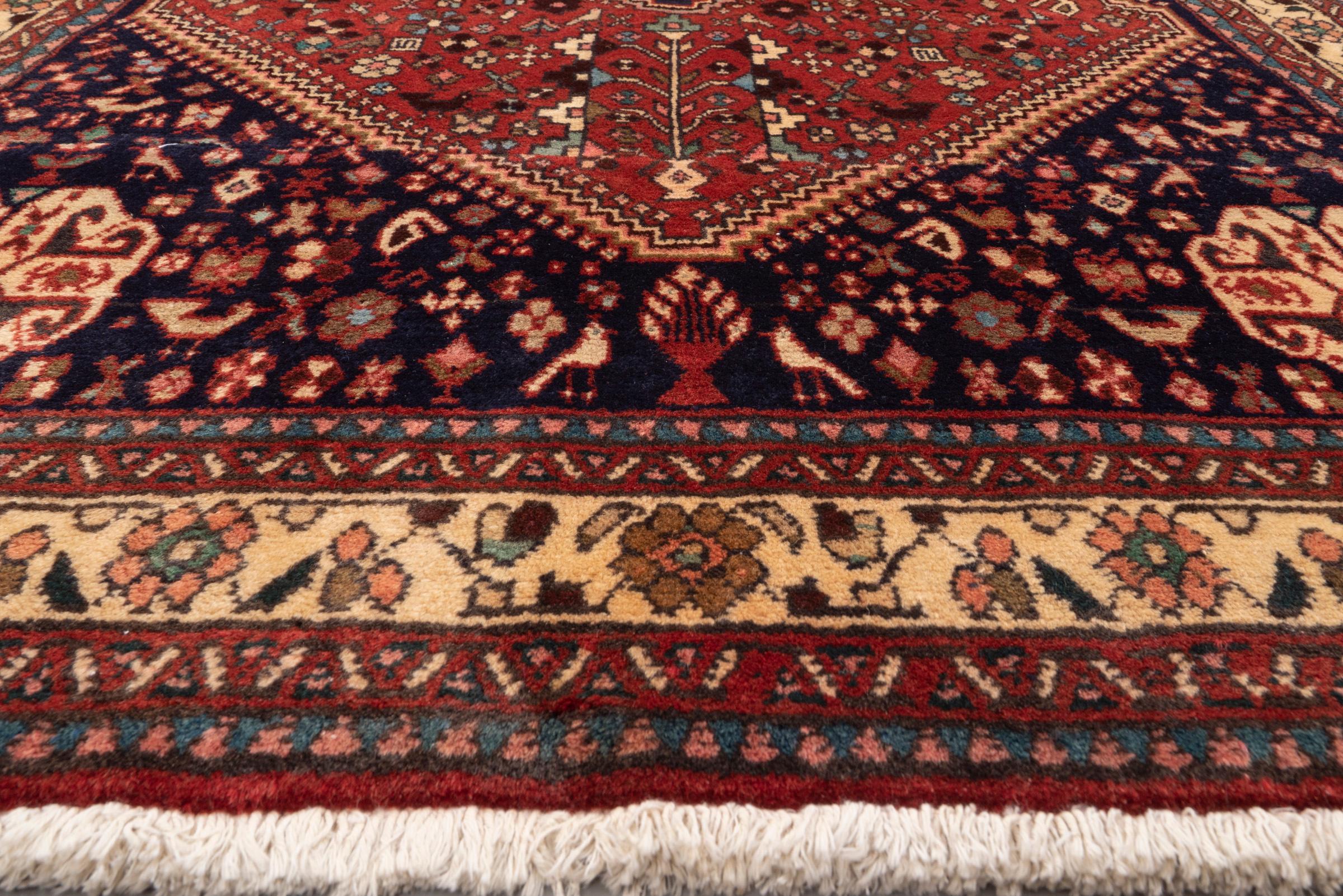 Vintage Abade Qashqai Se Toranj Persian Runner Rug