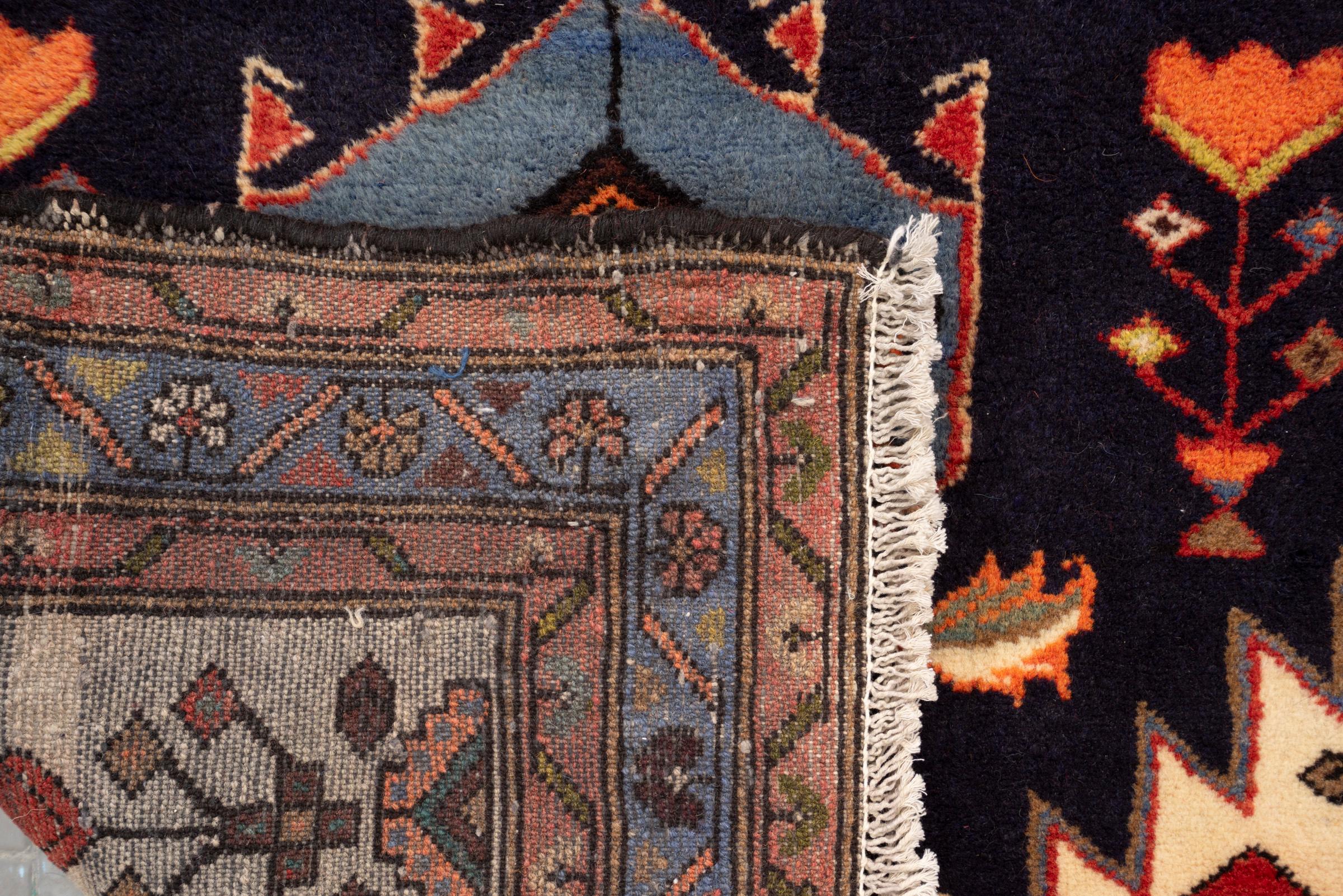 Vintage Tarom Zanjan Ocean Persian Runner Rug