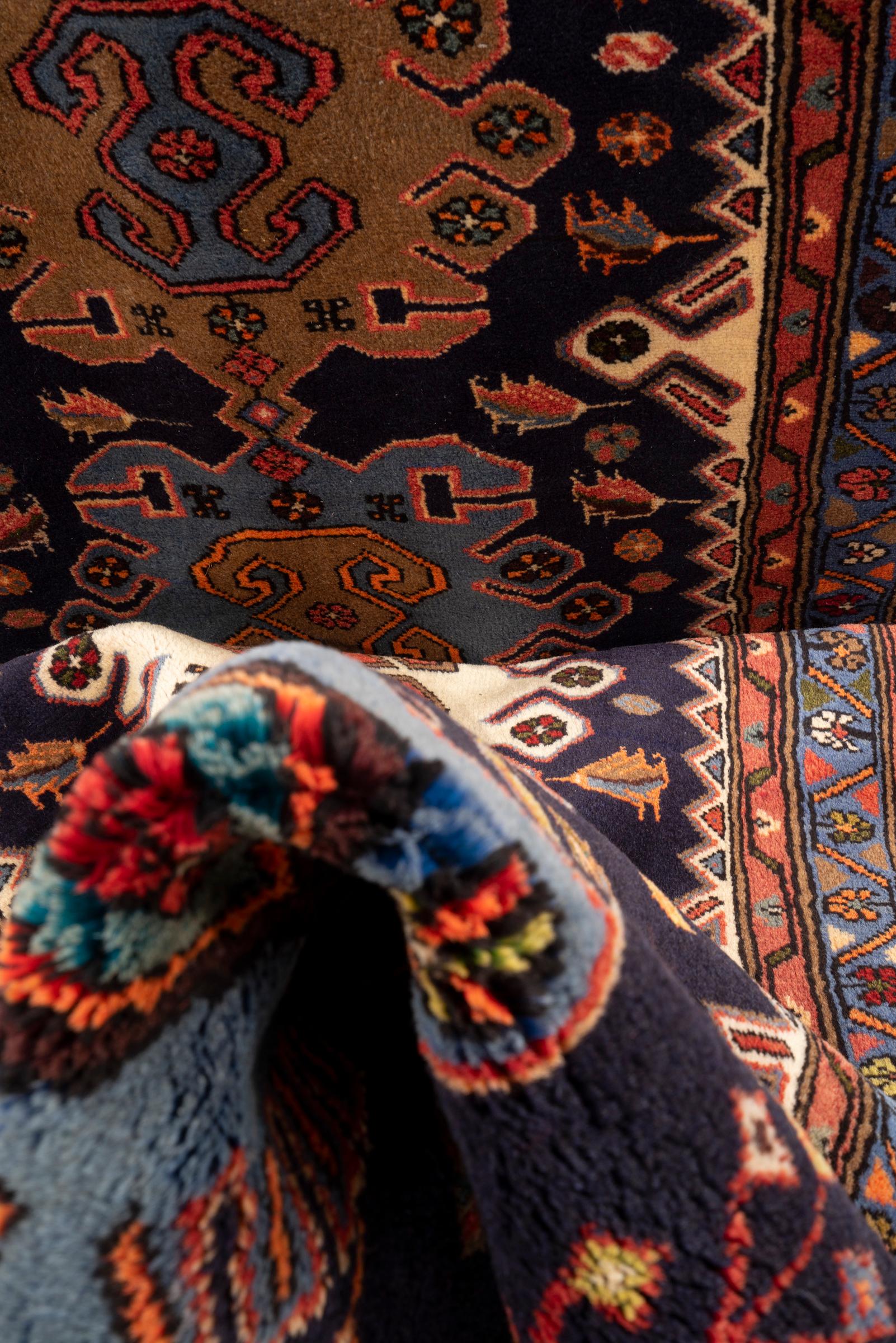 Vintage Tarom Zanjan Ocean Persian Runner Rug