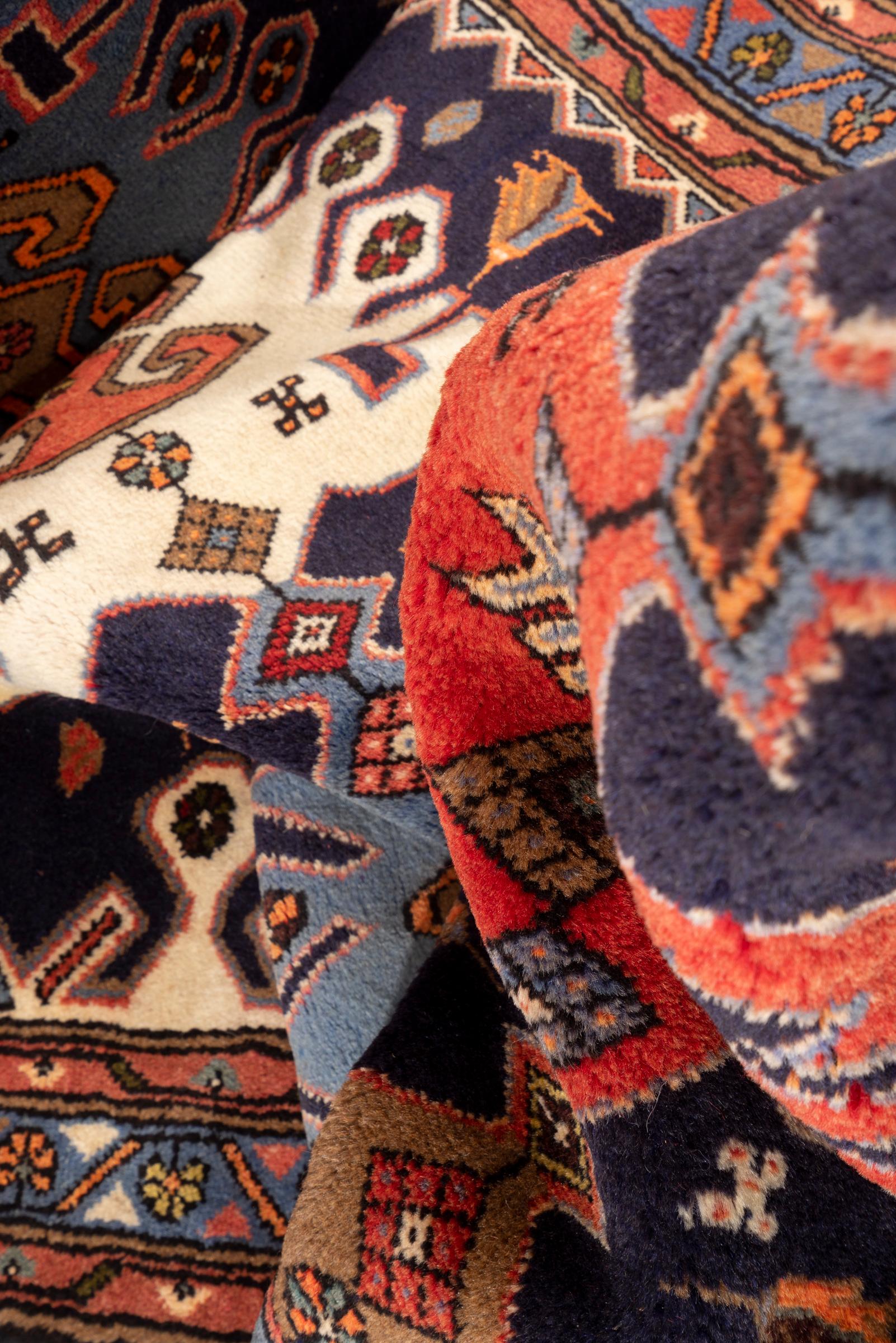 Vintage Tarom Zanjan Ocean Persian Runner Rug