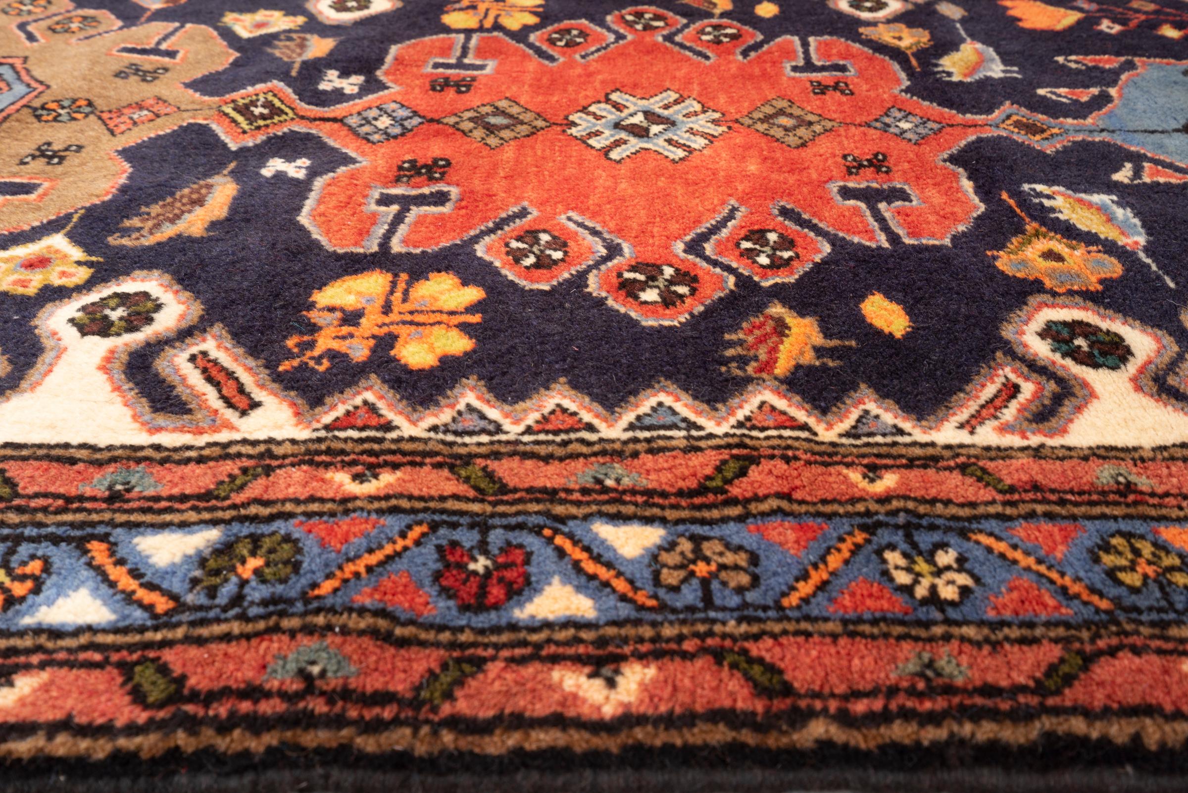 Vintage Tarom Zanjan Ocean Persian Runner Rug
