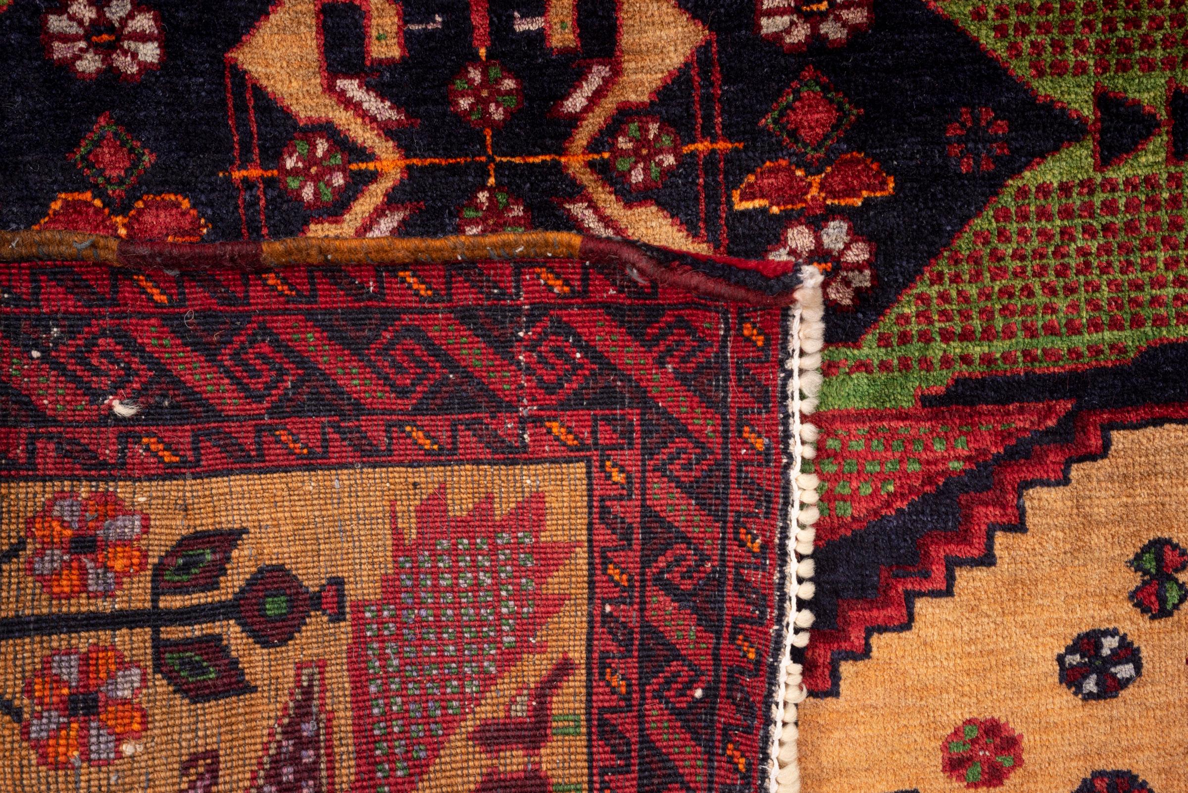Vintage Baluch Pictorial Signed Persian Rug