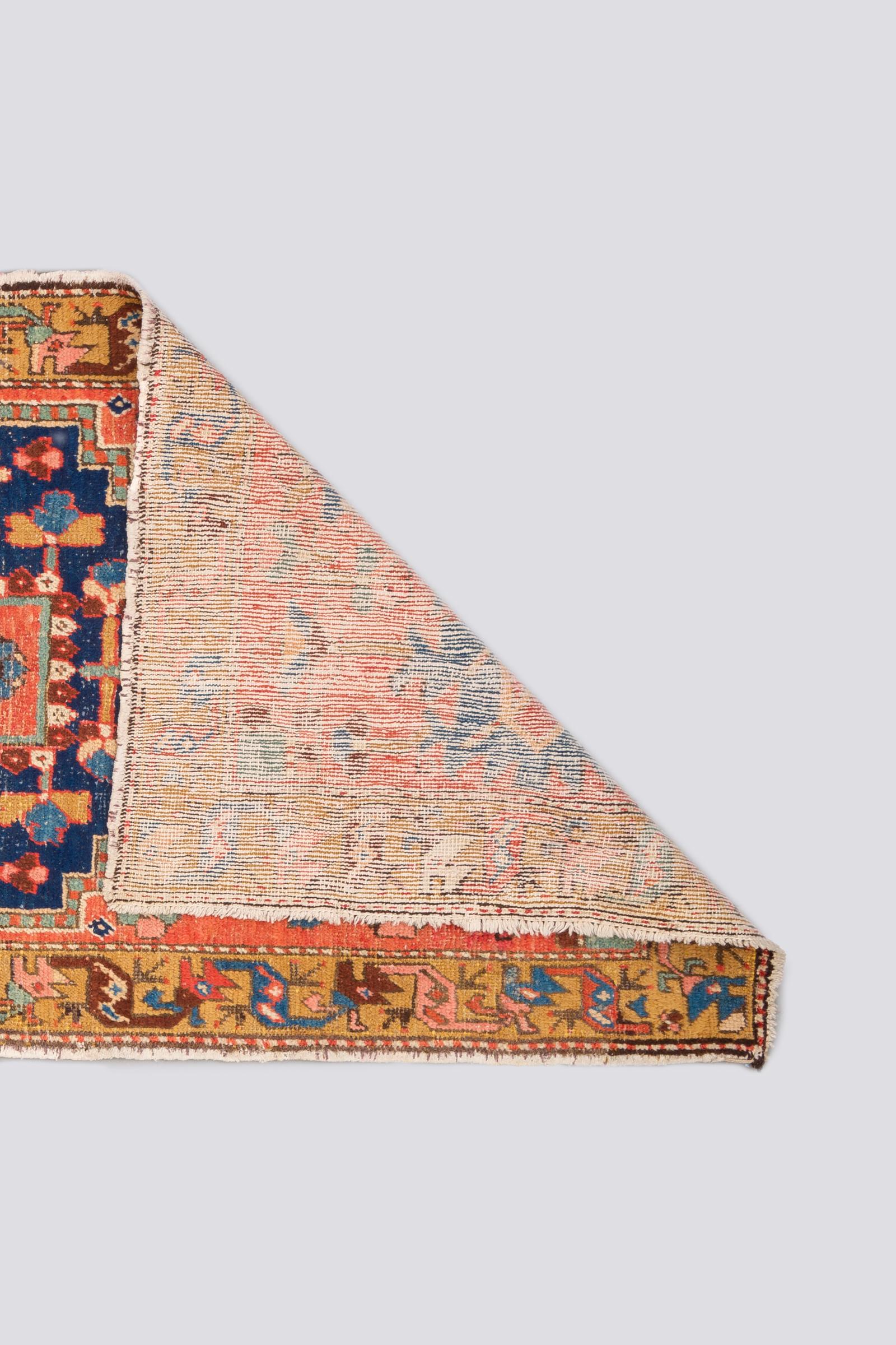 Antique Malayer Triple Toranj Fine Persian Runner Rug