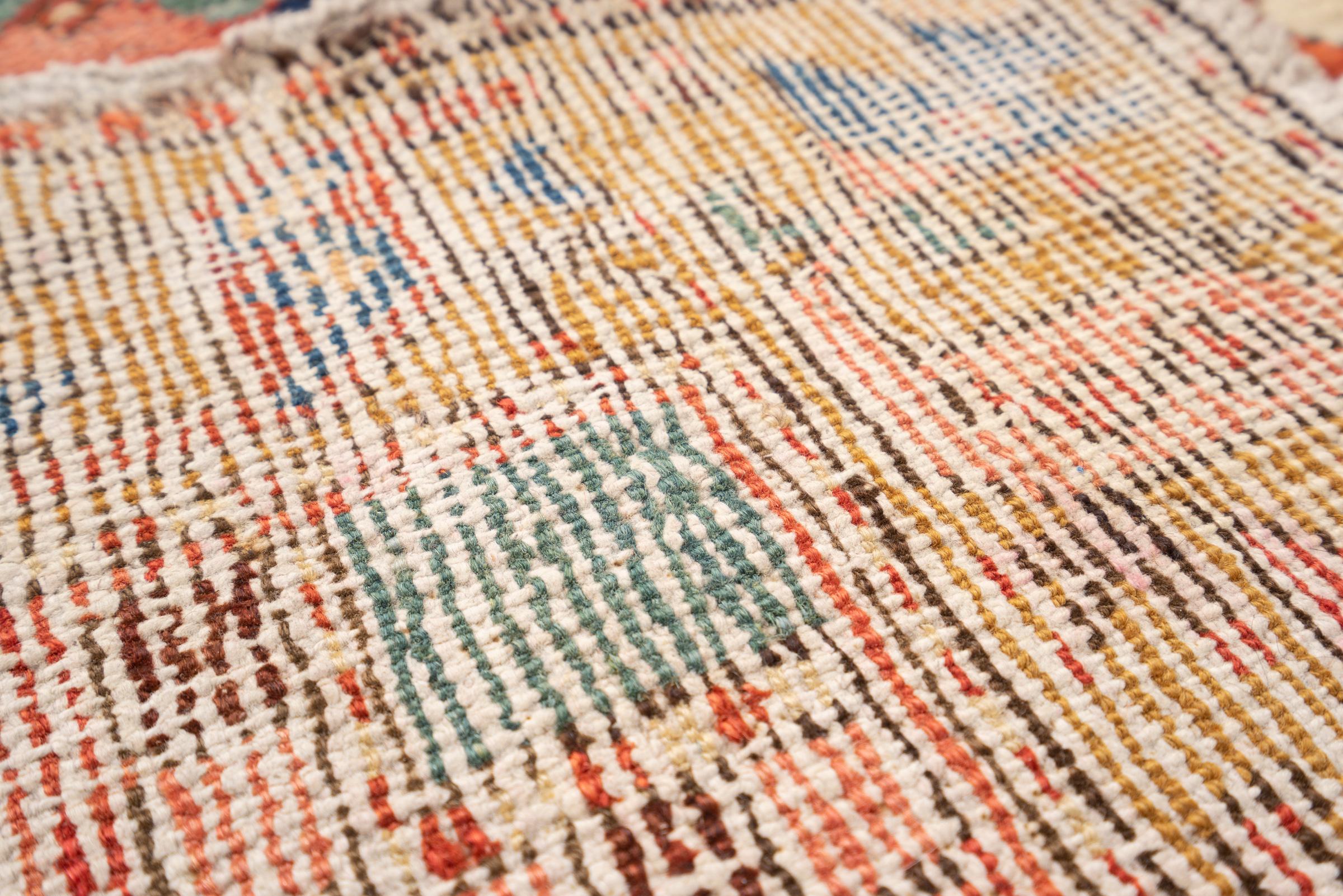 Antique Malayer Triple Toranj Fine Persian Runner Rug
