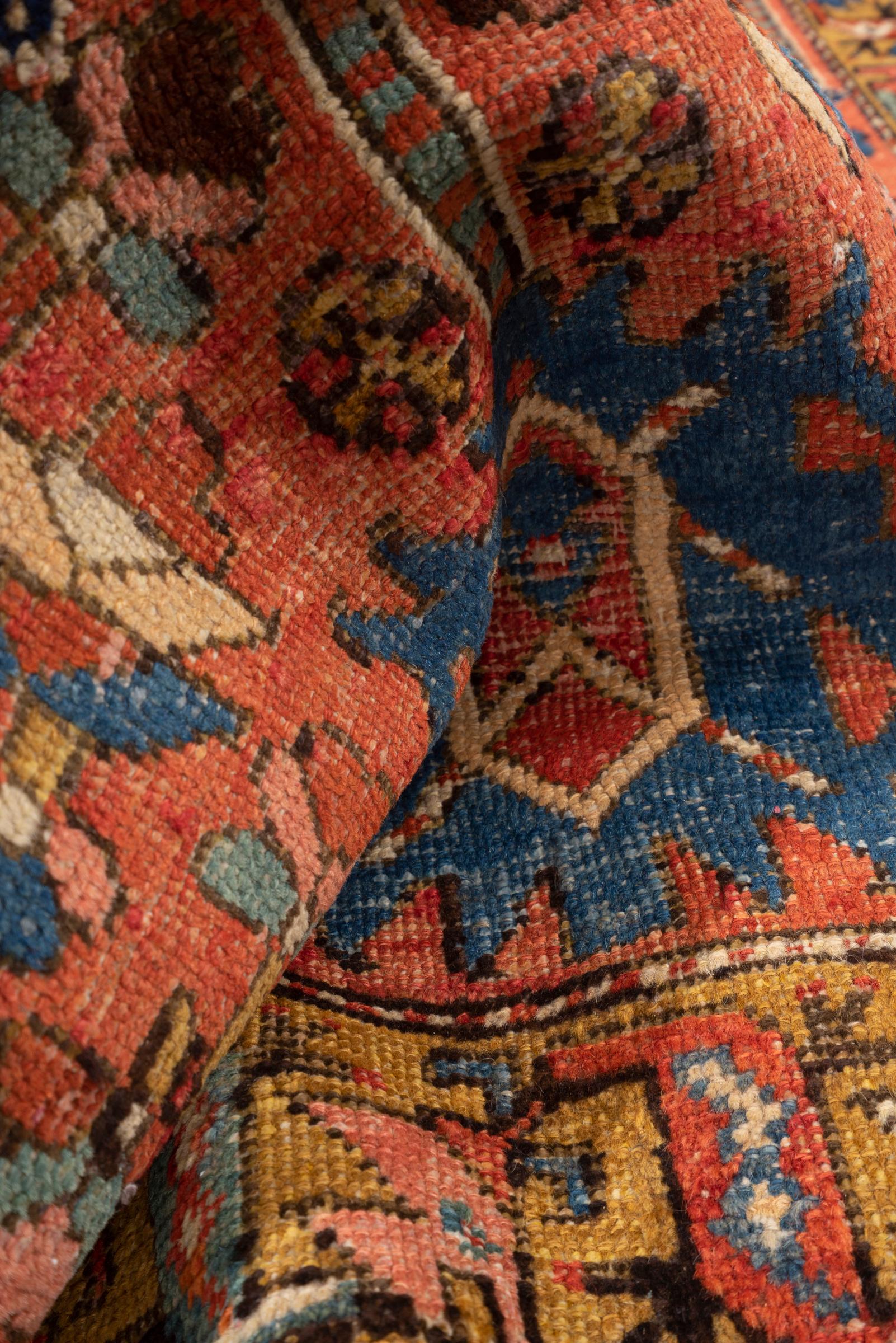 Antique Malayer Triple Toranj Fine Persian Runner Rug