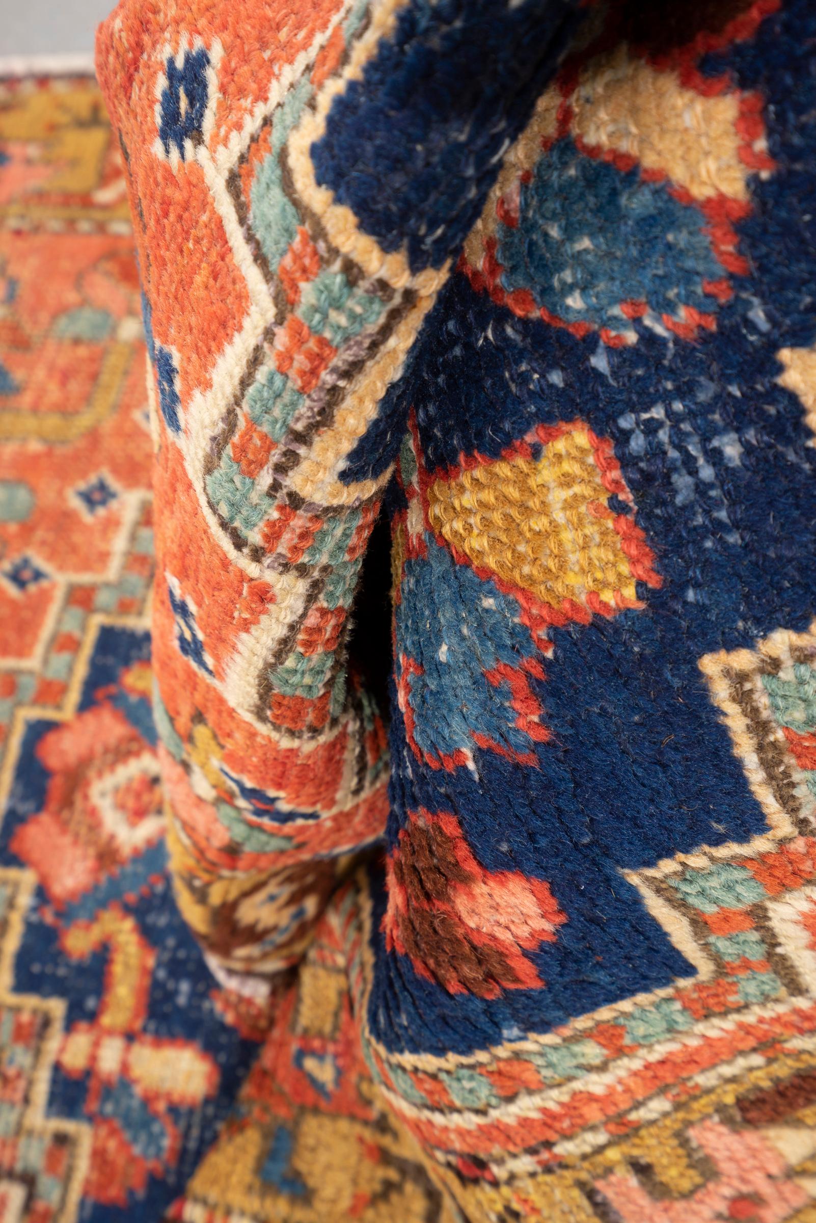 Antique Malayer Triple Toranj Fine Persian Runner Rug