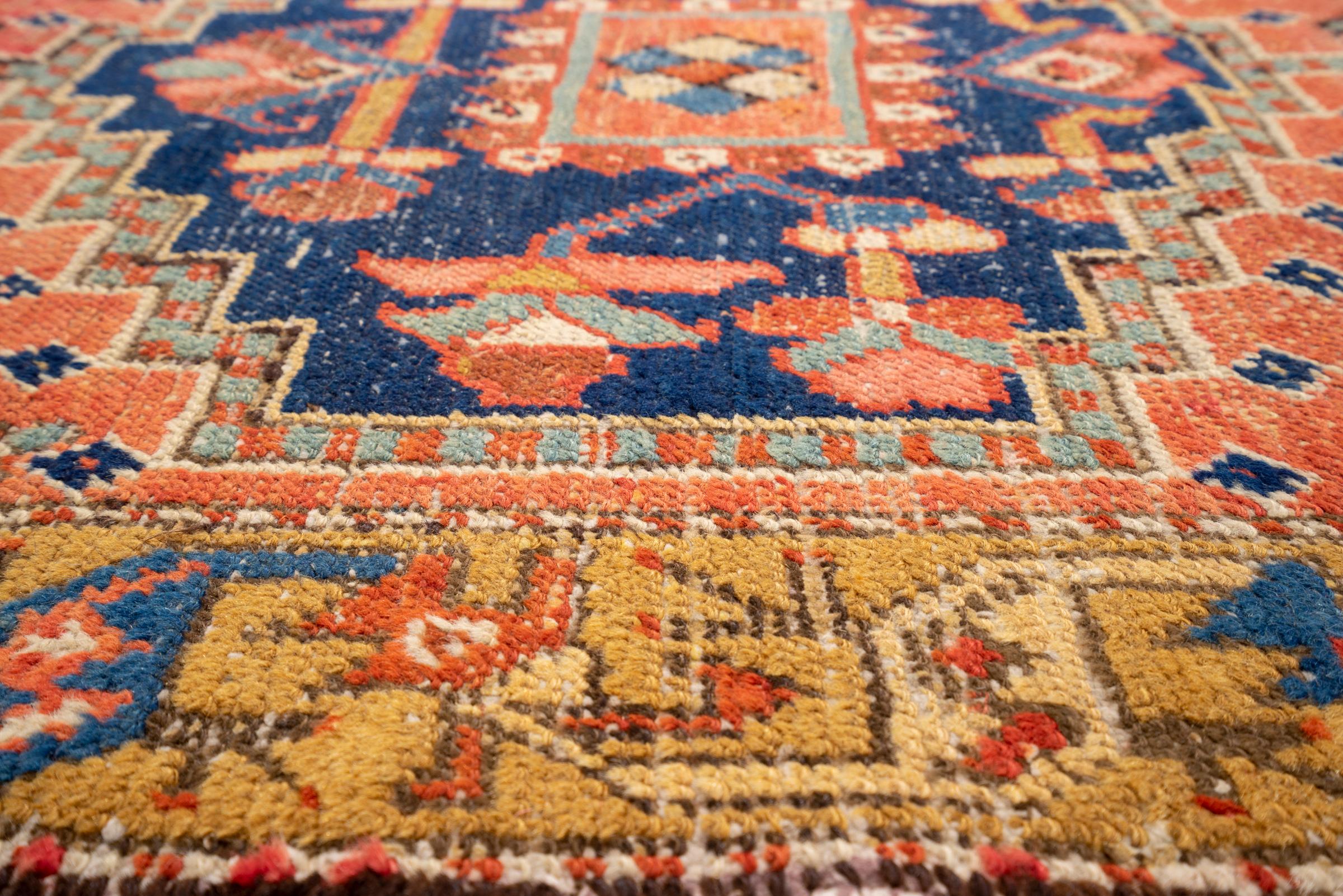 Antique Malayer Triple Toranj Fine Persian Runner Rug