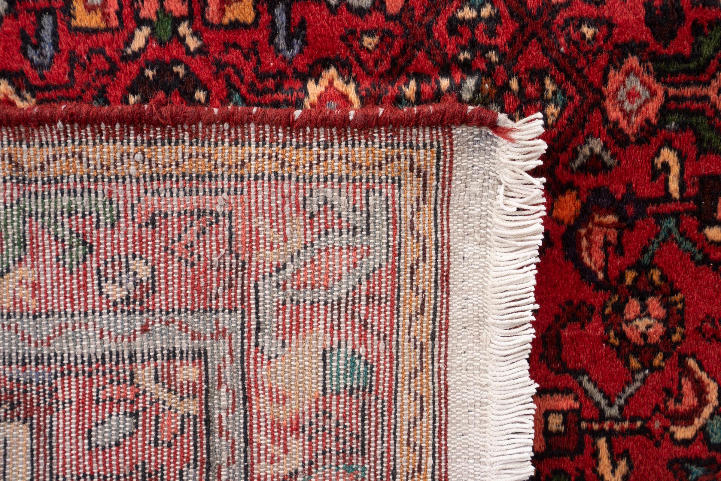 Vintage Hamadan Mahi Persian Runner Rug