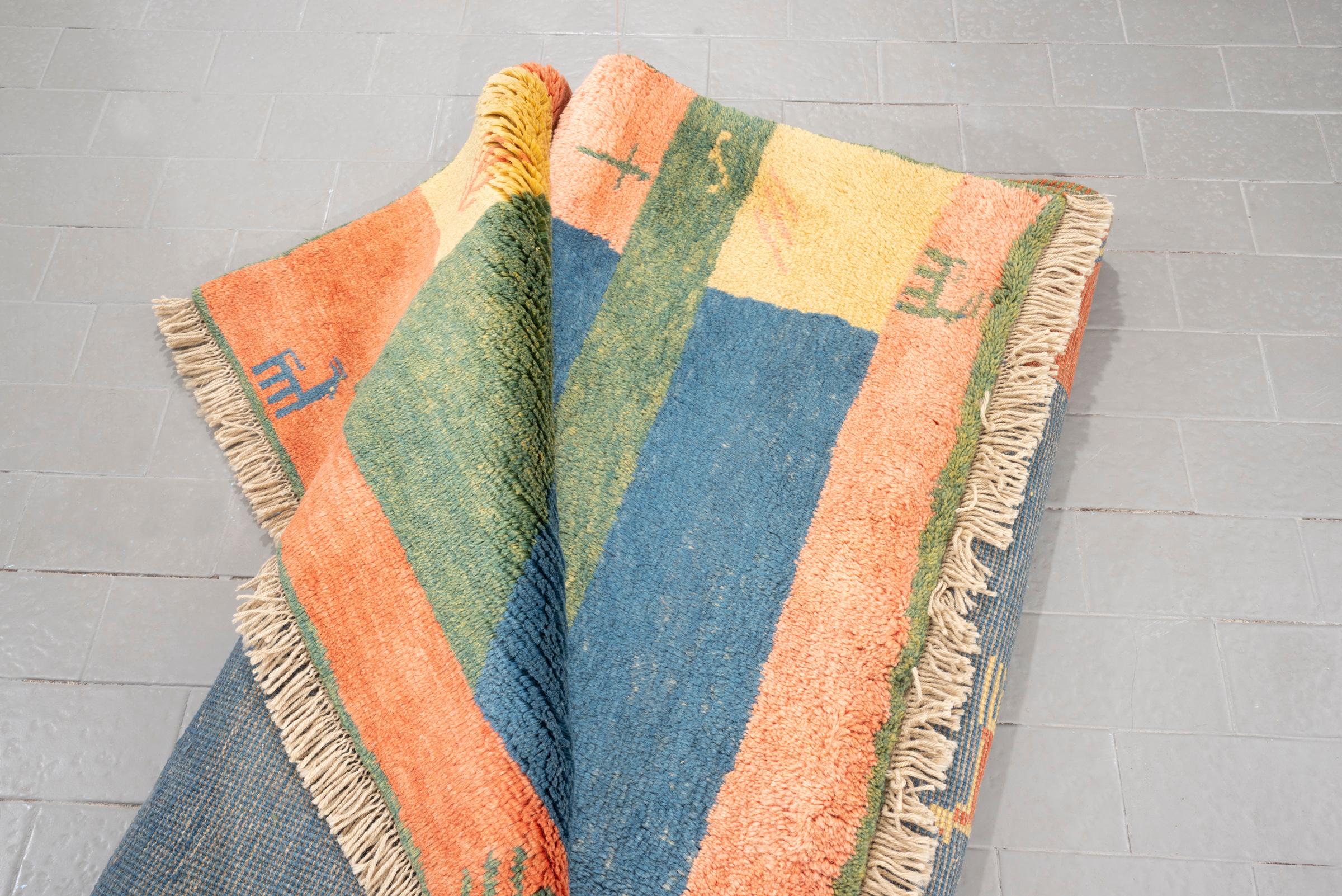 New Weave Qashqai Sky Persian Gabbeh Rug