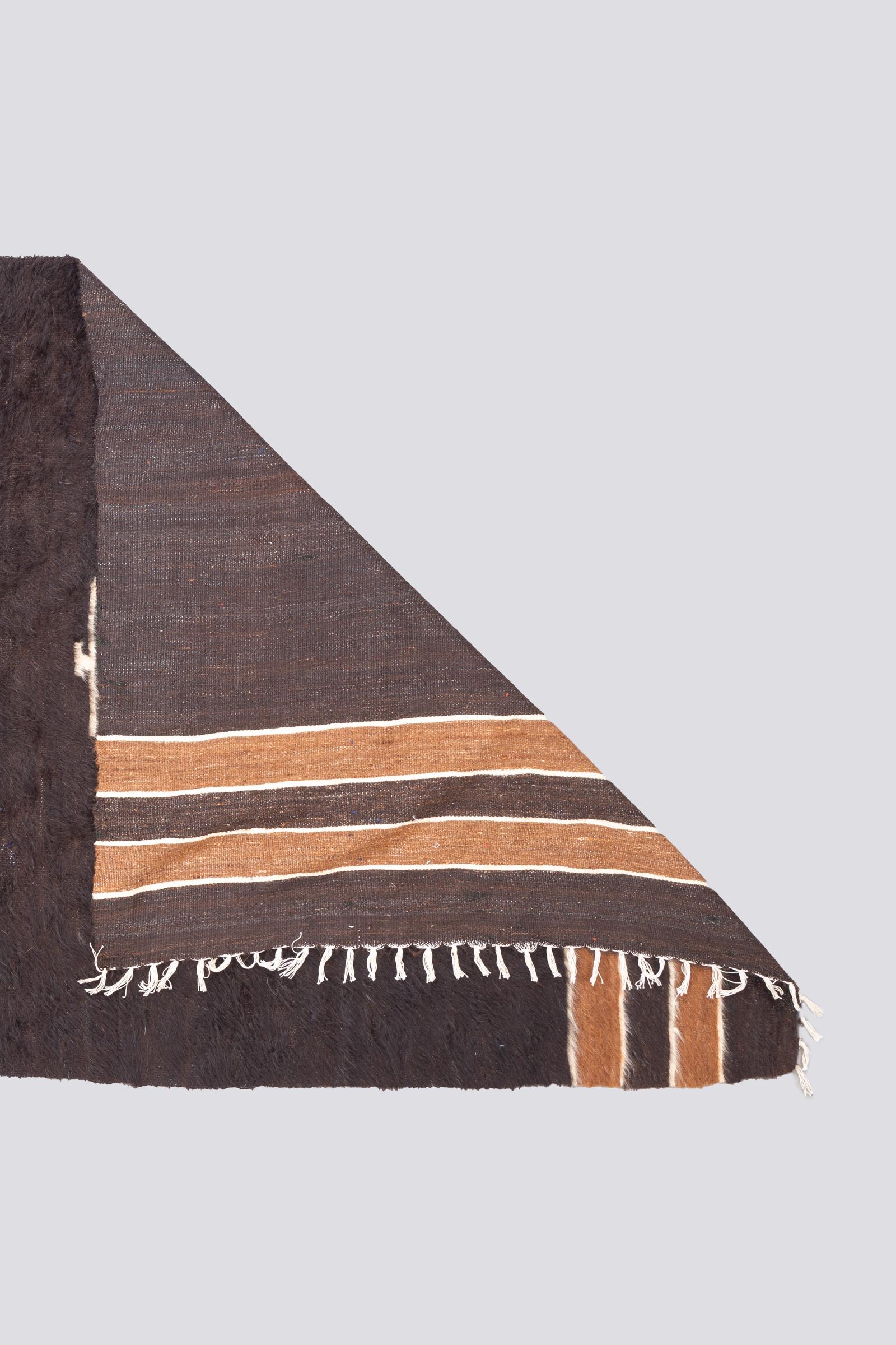 Antique Shushtar Camel hair pile Persian Kilim Rug