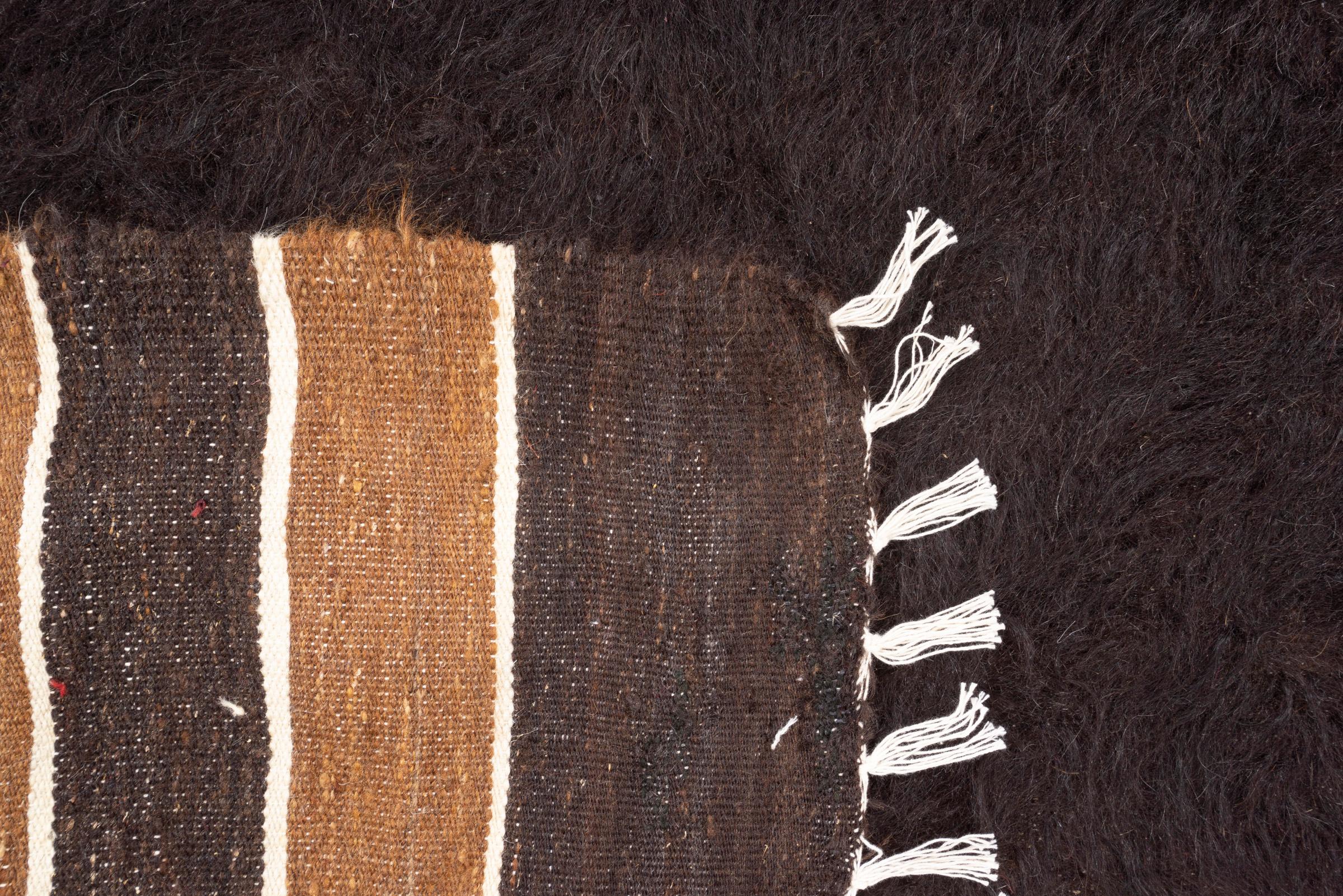Antique Shushtar Camel hair pile Persian Kilim Rug
