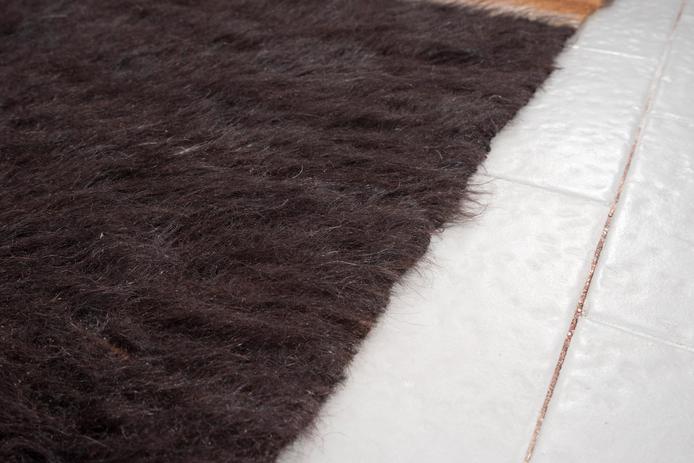 Antique Shushtar Camel hair pile Persian Kilim Rug