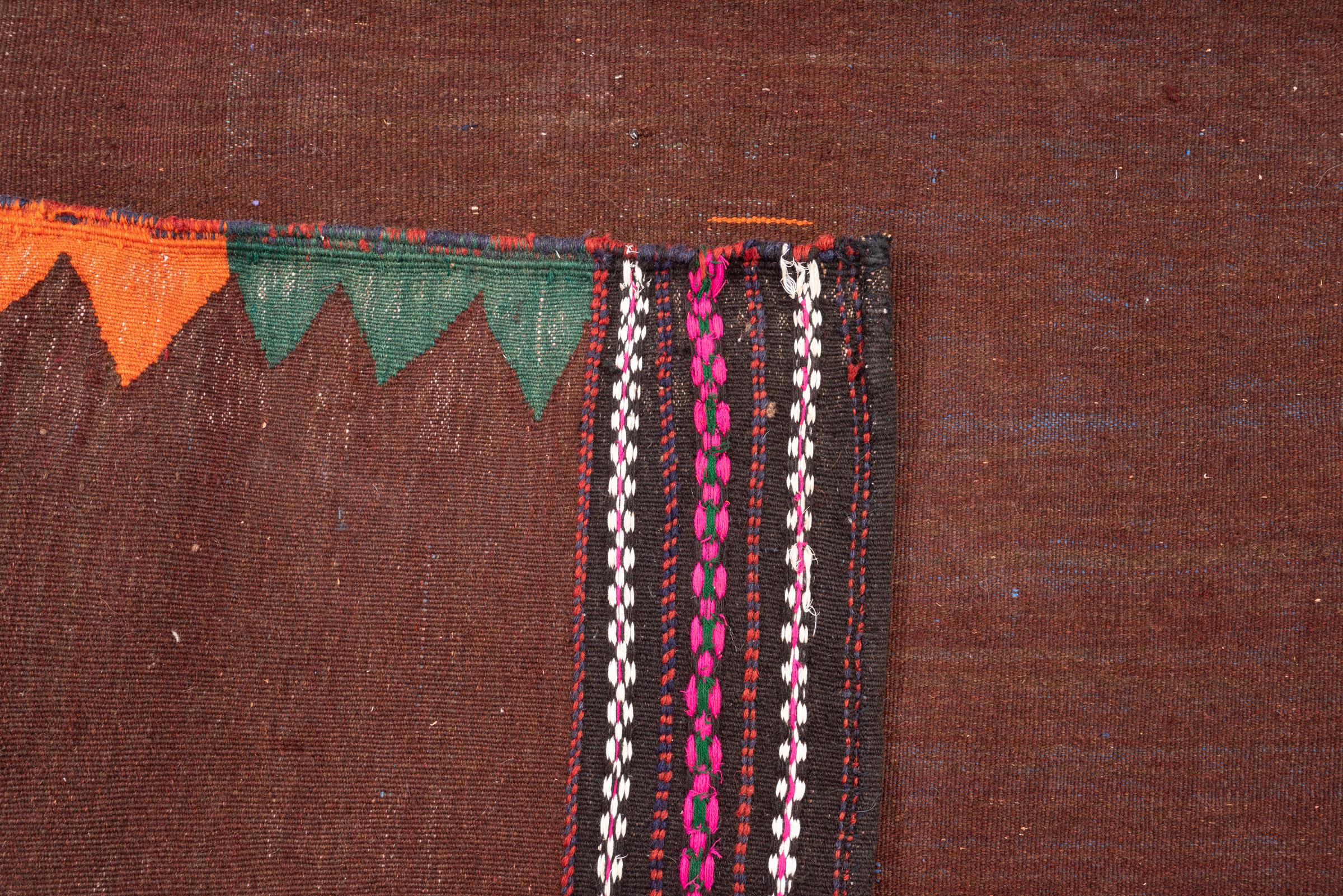 Vintage Afshar Qahve Persian Sofreh Rug
