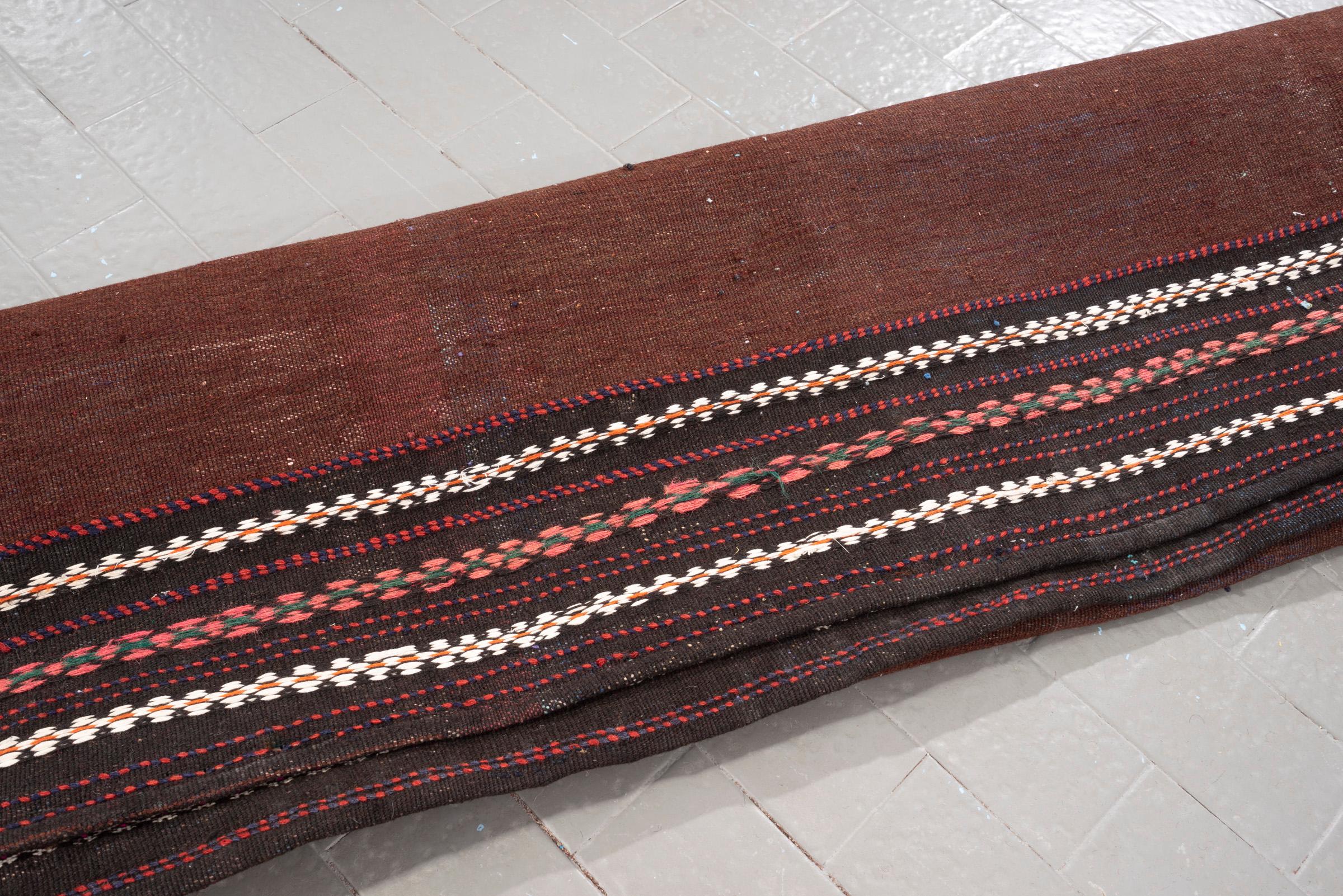 Vintage Afshar Qahve Persian Sofreh Rug
