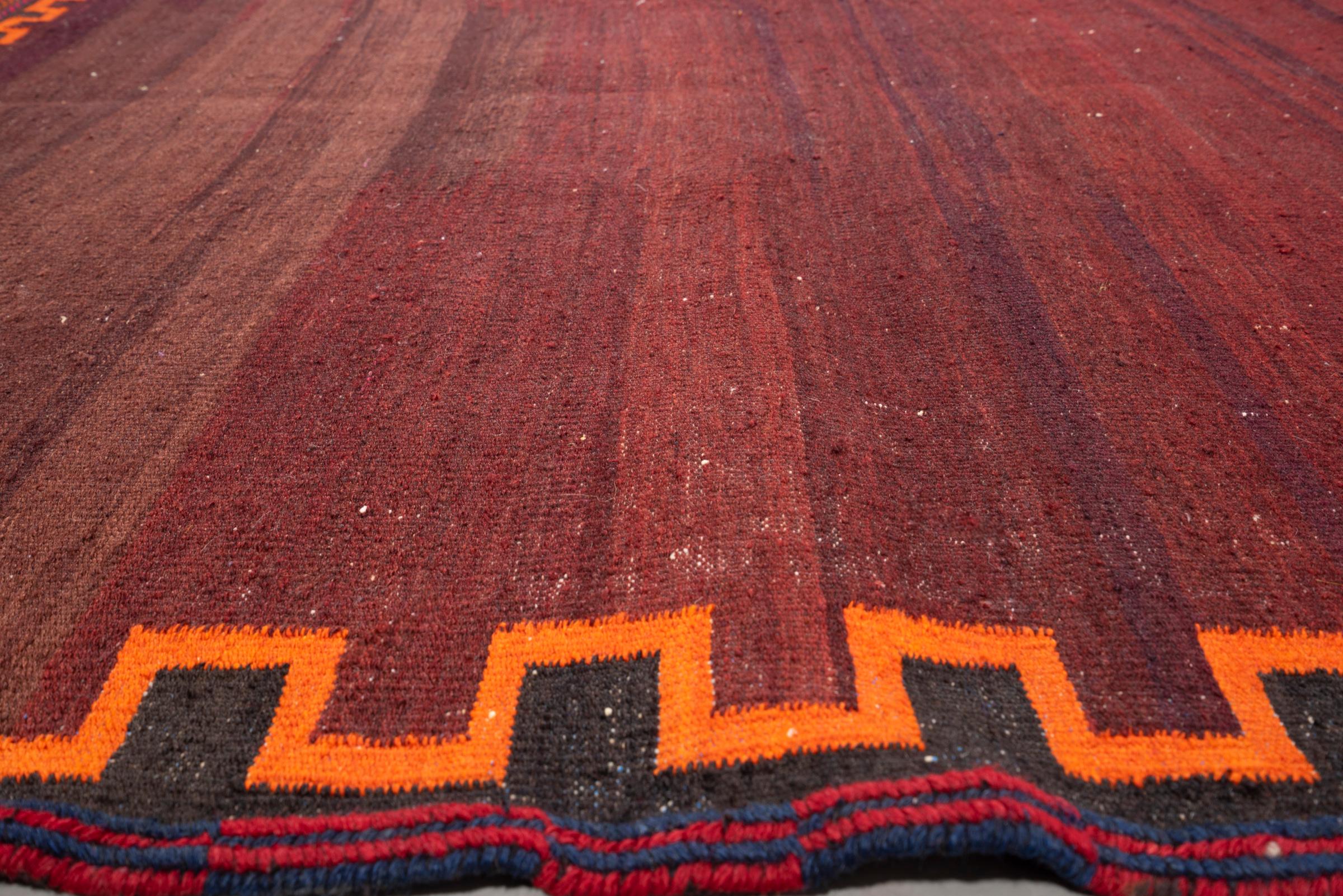 Vintage Afshar Brown/Orange Persian Sofreh Rug