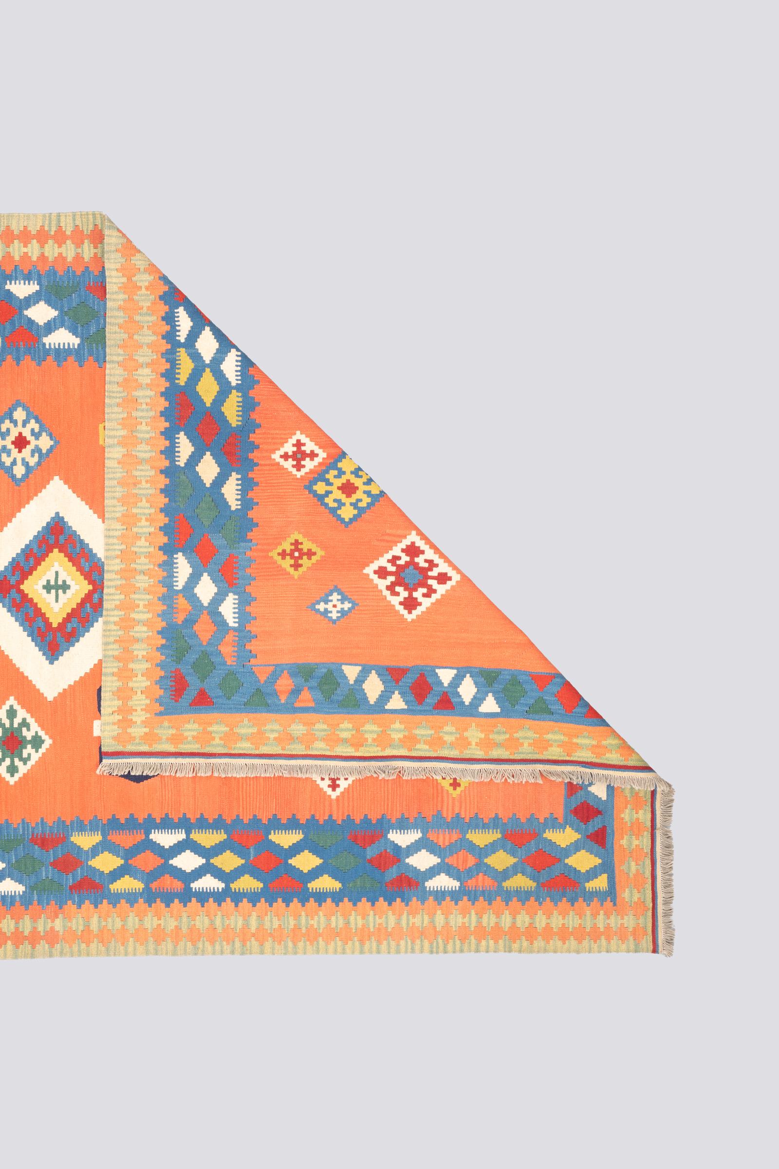 New Weave Qashqai Portrait Persian Kilim Rug
