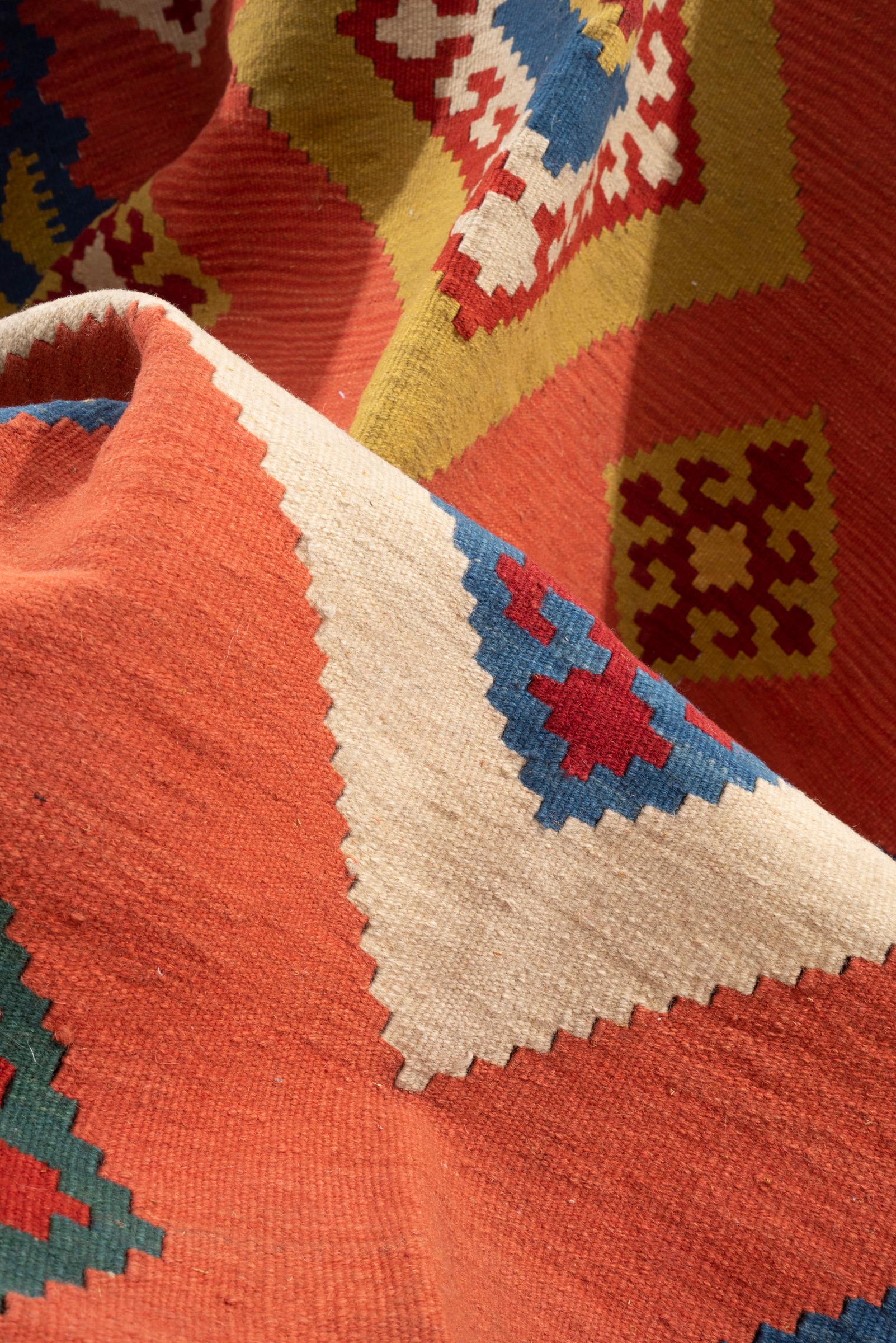 New Weave Qashqai Portrait Persian Kilim Rug