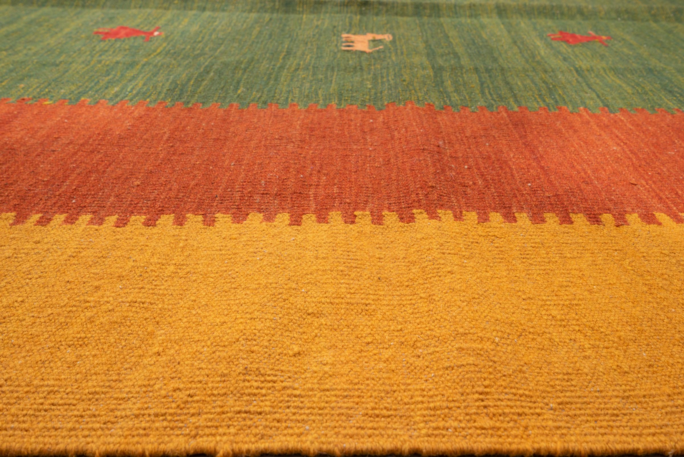 New Weave Qashqai Green Pastures Persian Kilim Rug