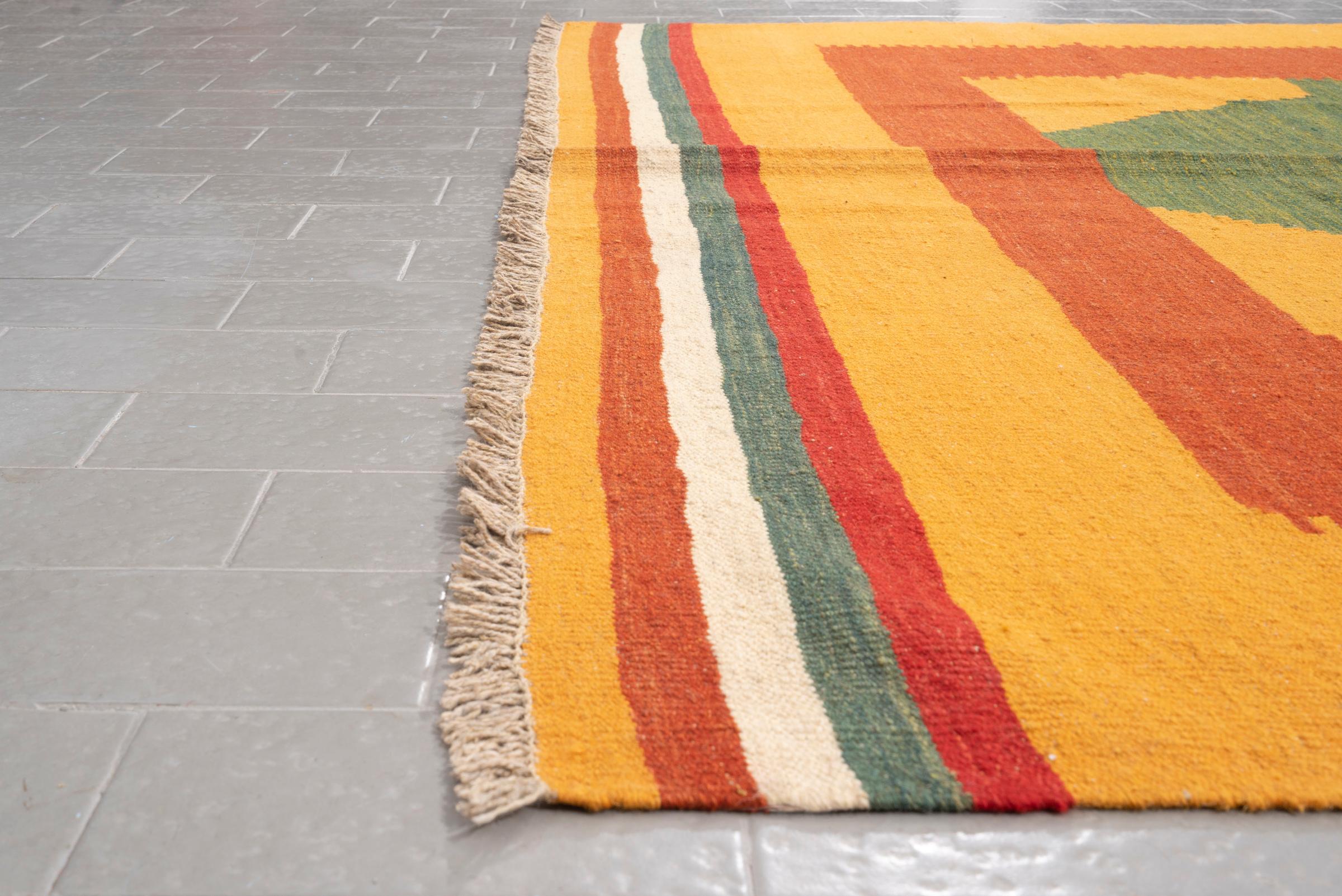 New Weave Qashqai Green Pastures Persian Kilim Rug