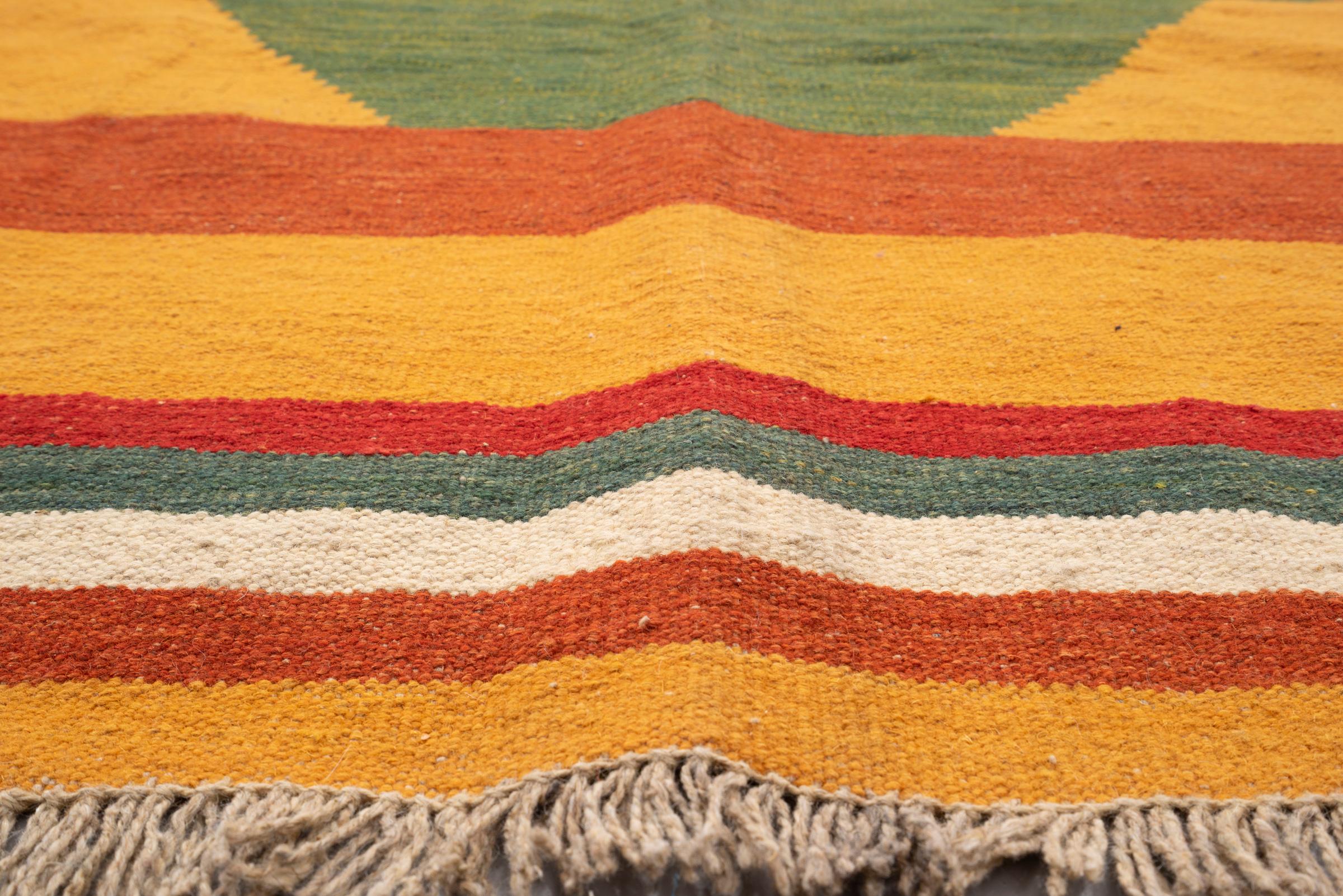 New Weave Qashqai Green Pastures Persian Kilim Rug