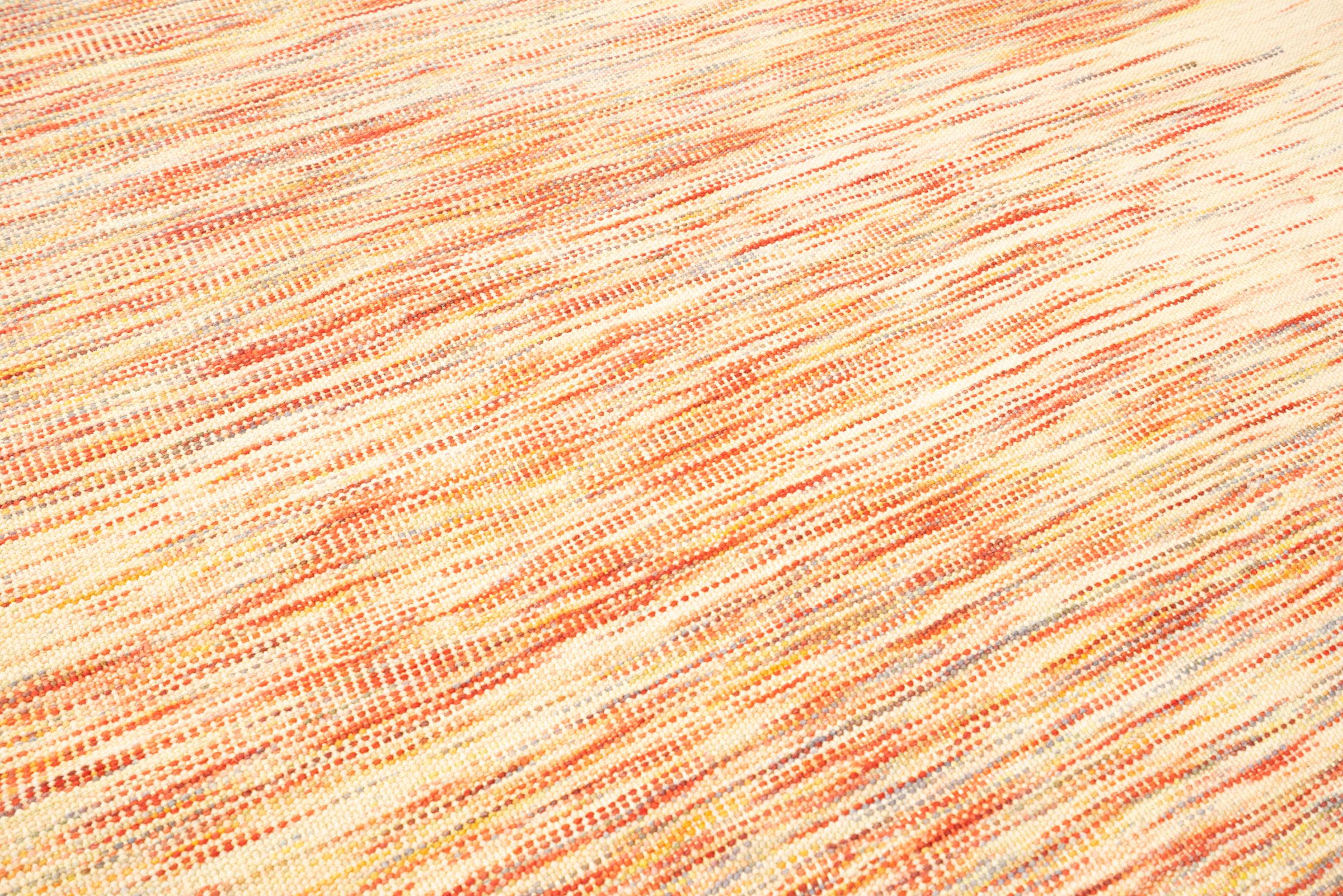 New Weave Fine Mazandaran Minimalist Sunrise Persian Kilim Runner