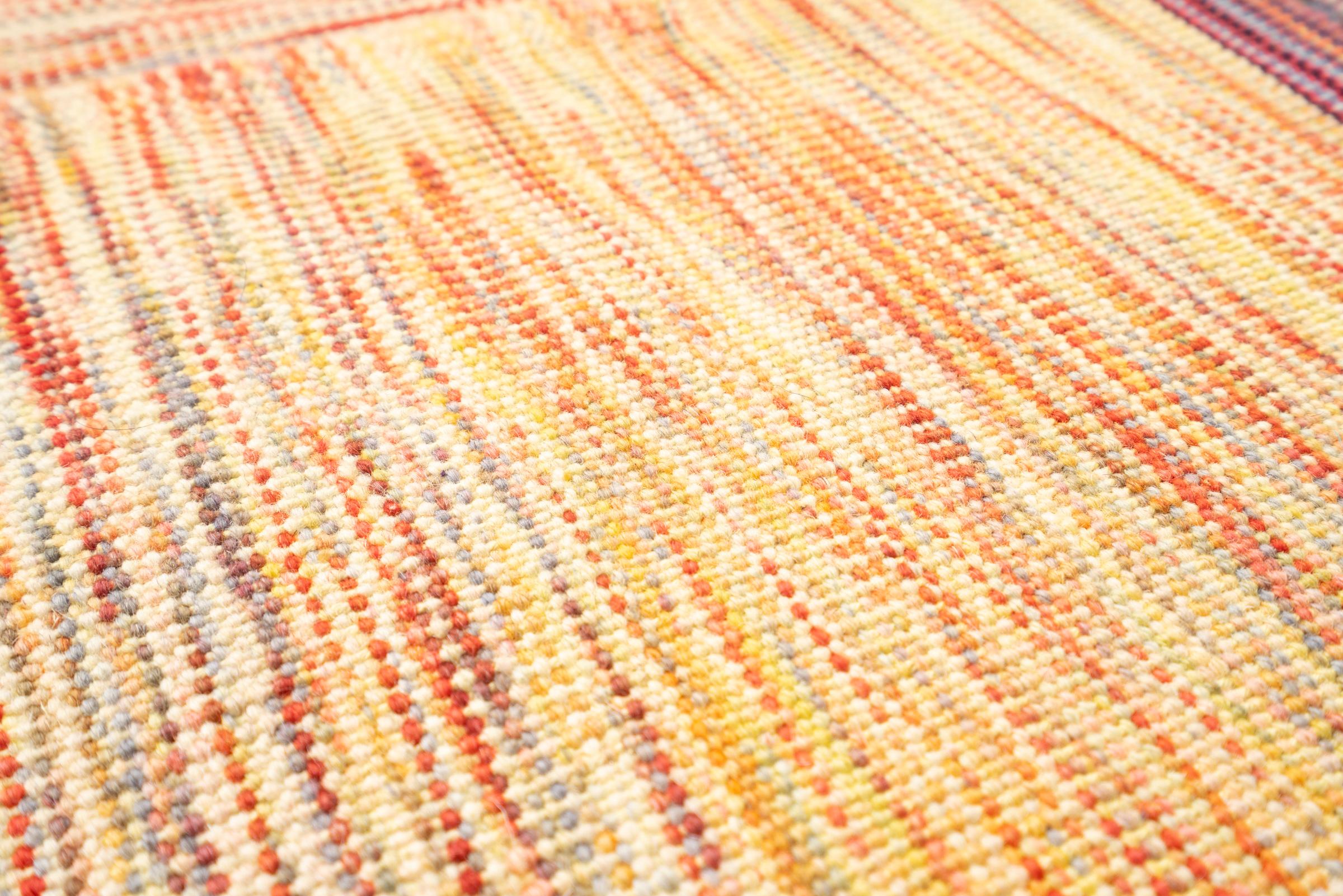 New Weave Fine Mazandaran Minimalist Sunrise Persian Kilim Runner