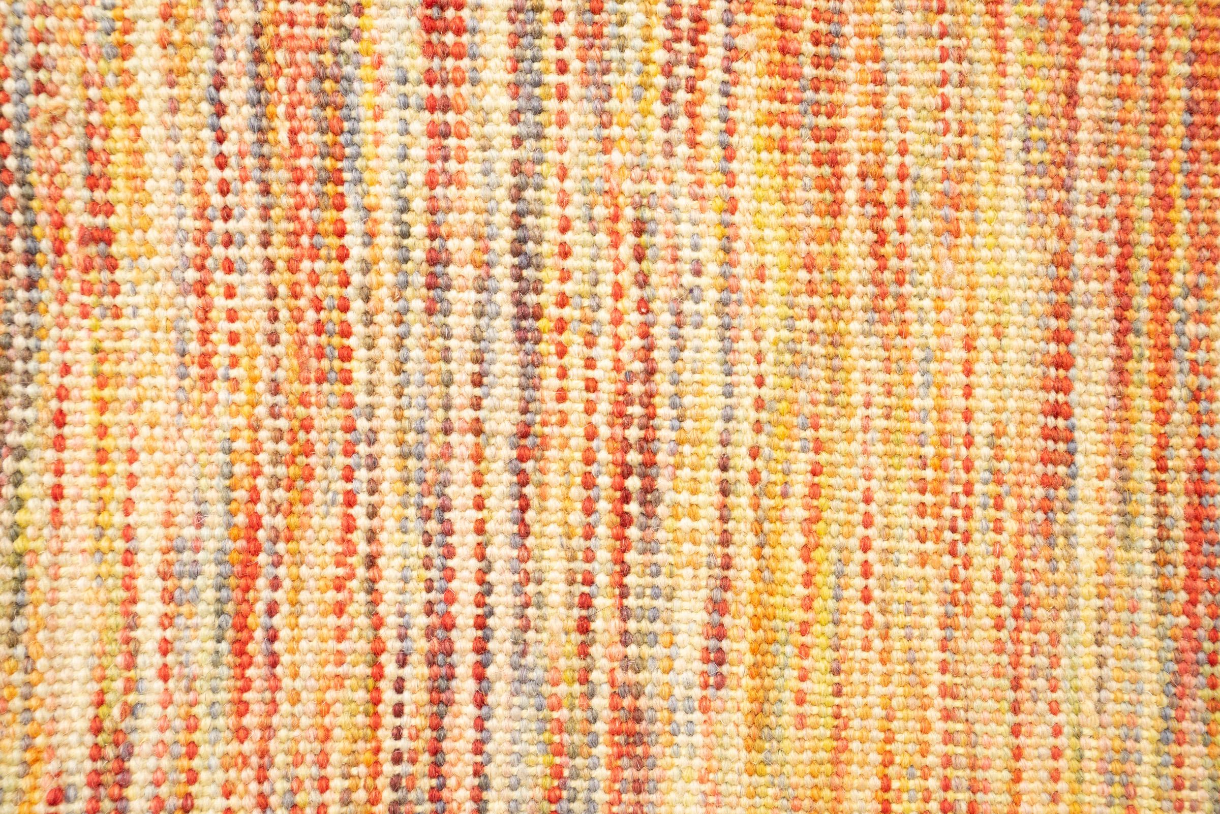New Weave Fine Mazandaran Minimalist Sunrise Persian Kilim Runner