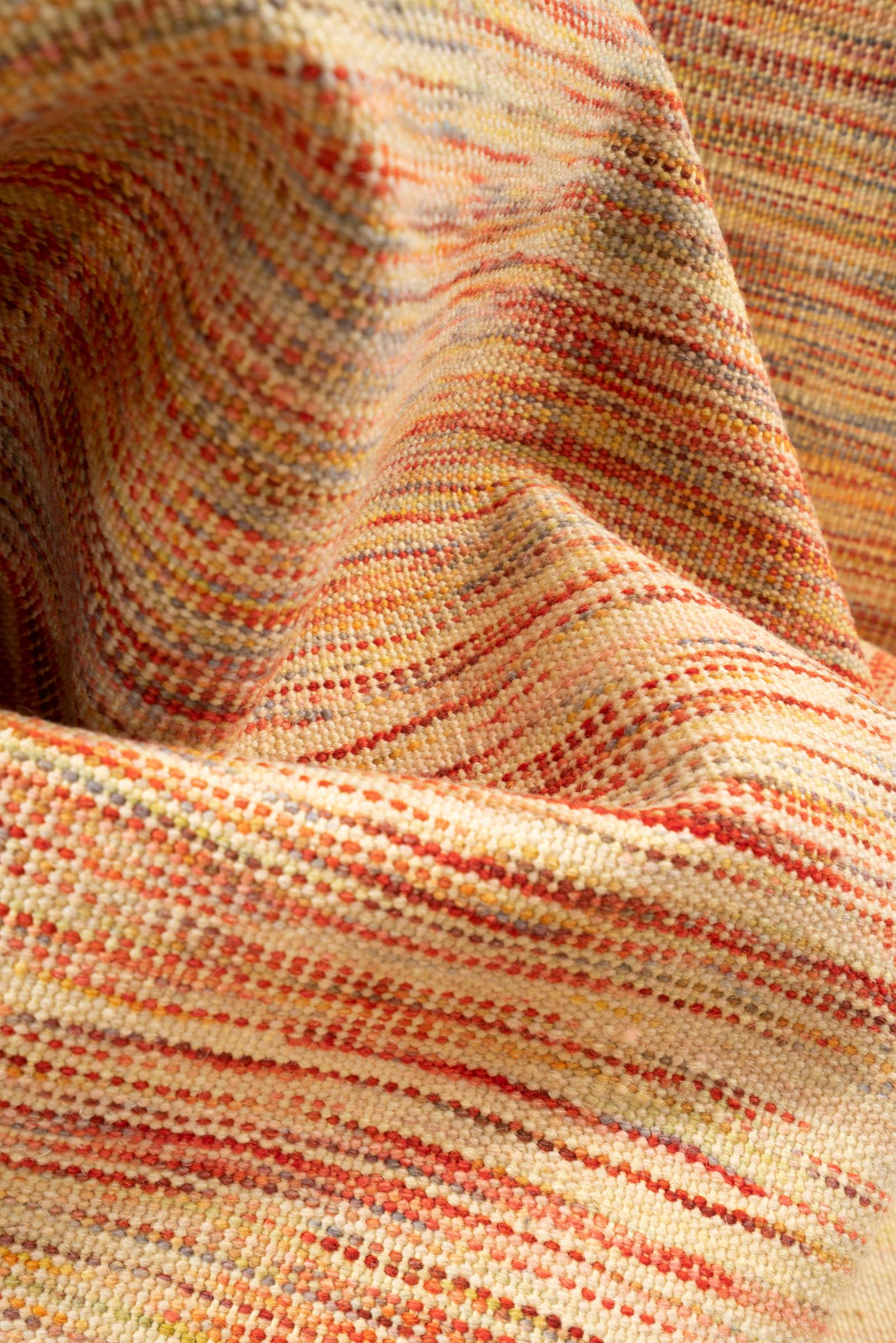 New Weave Fine Mazandaran Minimalist Sunrise Persian Kilim Runner