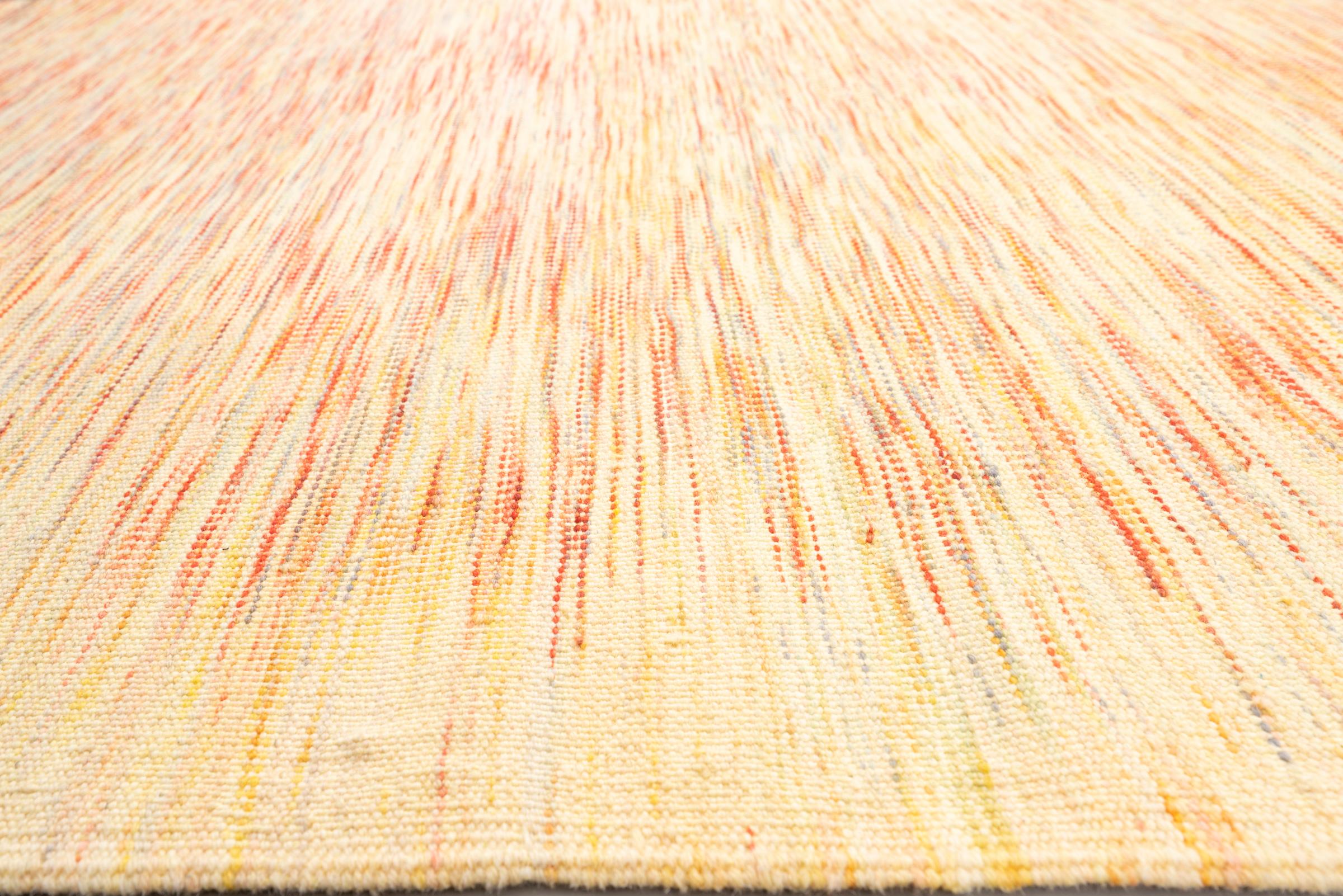 New Weave Fine Mazandaran Minimalist Sunrise Persian Kilim Runner
